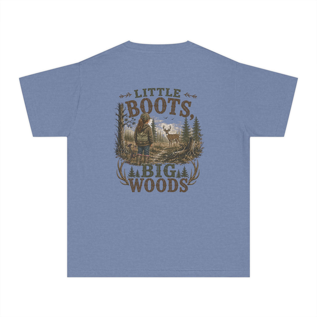 RACK & RIDGE Little Boots, Big Woods Youth Girls' Woodland T-Shirt