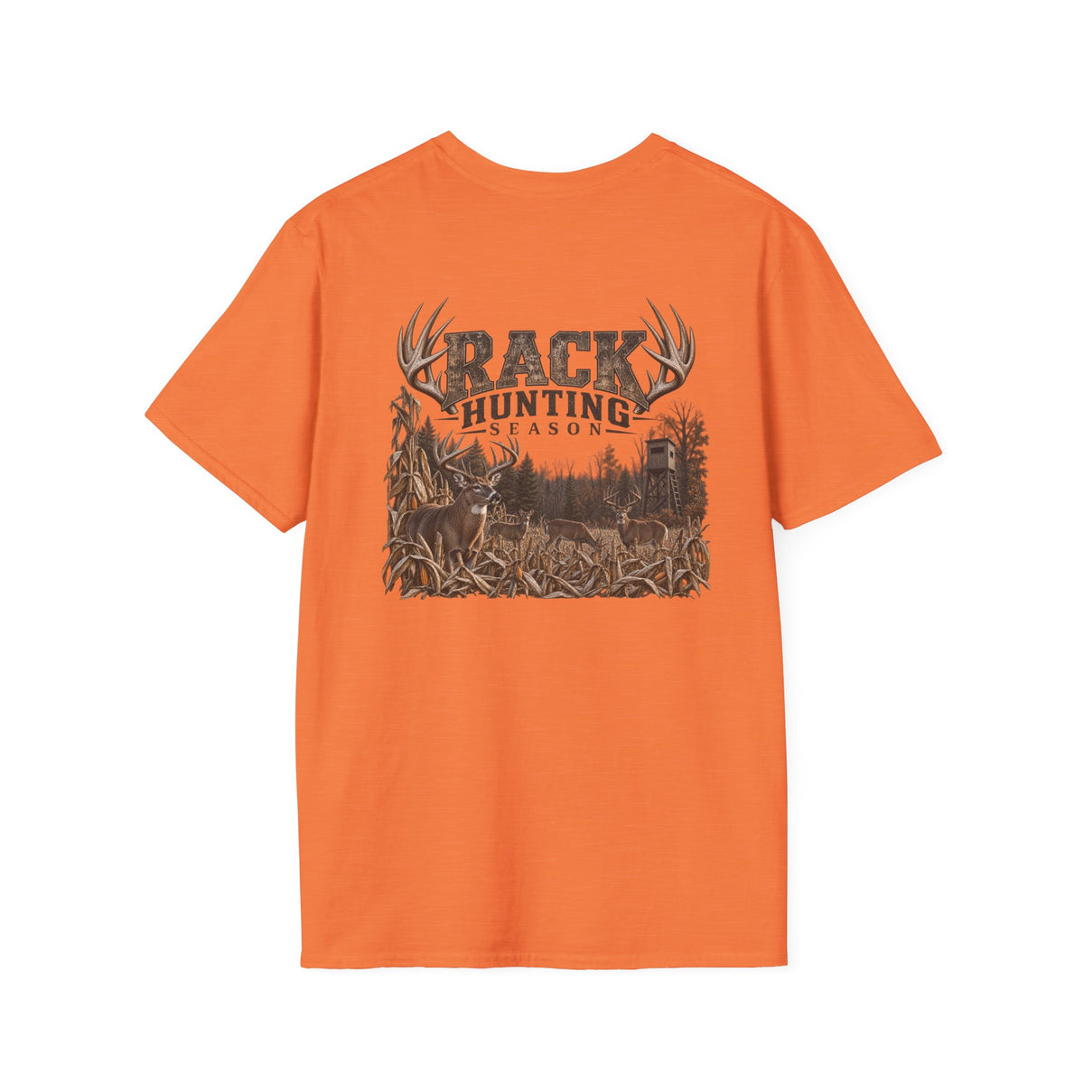Rack & Ridge Deer Antler Logo T-Shirt — Outdoor Hunting Graphic Tee