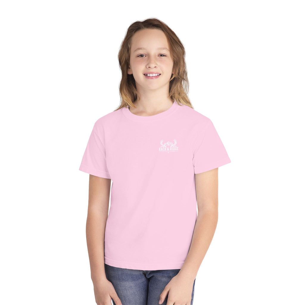 RACK & RIDGE Little Boots, Big Woods Youth Girls' Woodland T-Shirt