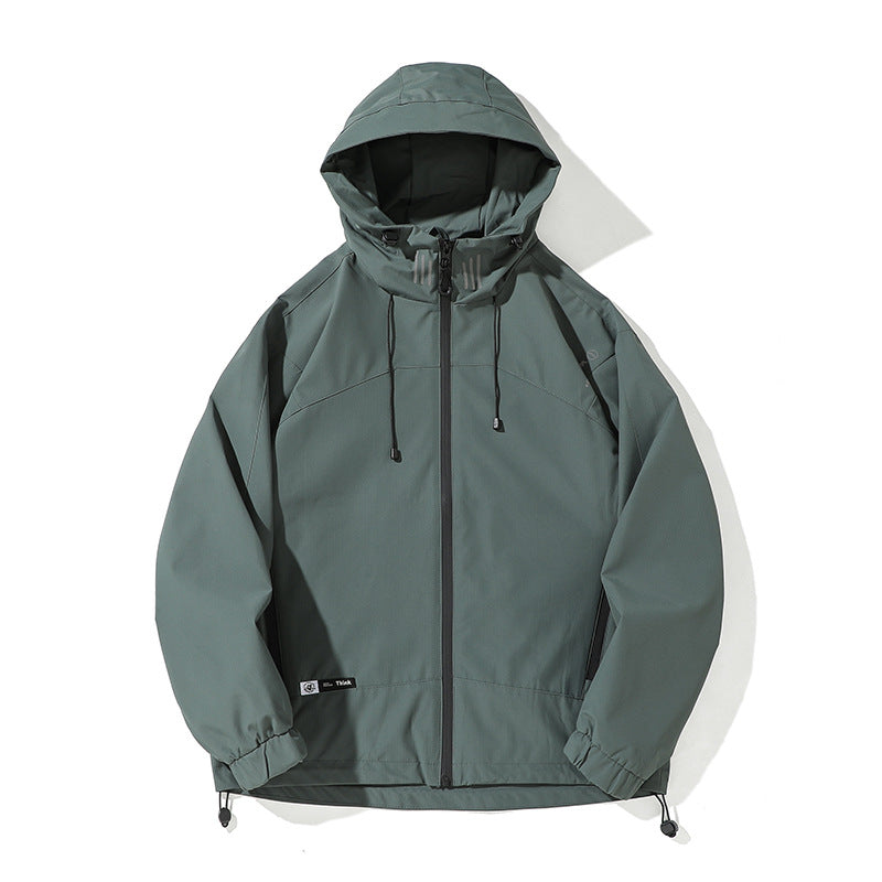 Men's Hooded Cargo Jacket – Outdoor Hiking & Casual Loose Fit