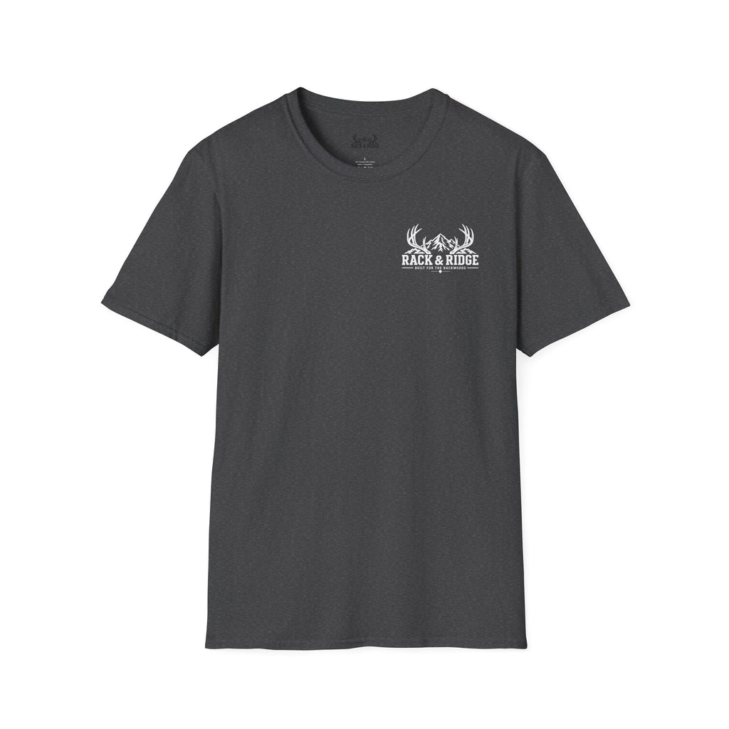 Rack & Ridge Antler Logo T‑Shirt — Outdoor Hunting Graphic Tee