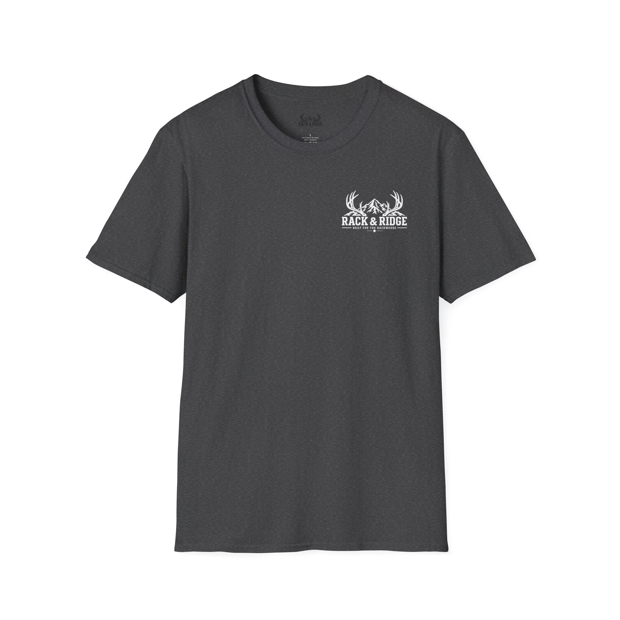 Rack & Ridge Antler Logo T‑Shirt — Outdoor Hunting Graphic Tee