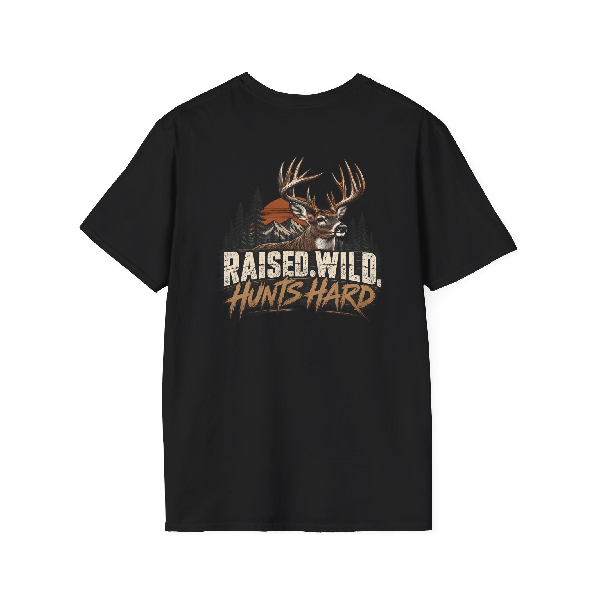 Rack & Ridge Antler Logo T‑Shirt — Rustic Hunting Outdoors Tee