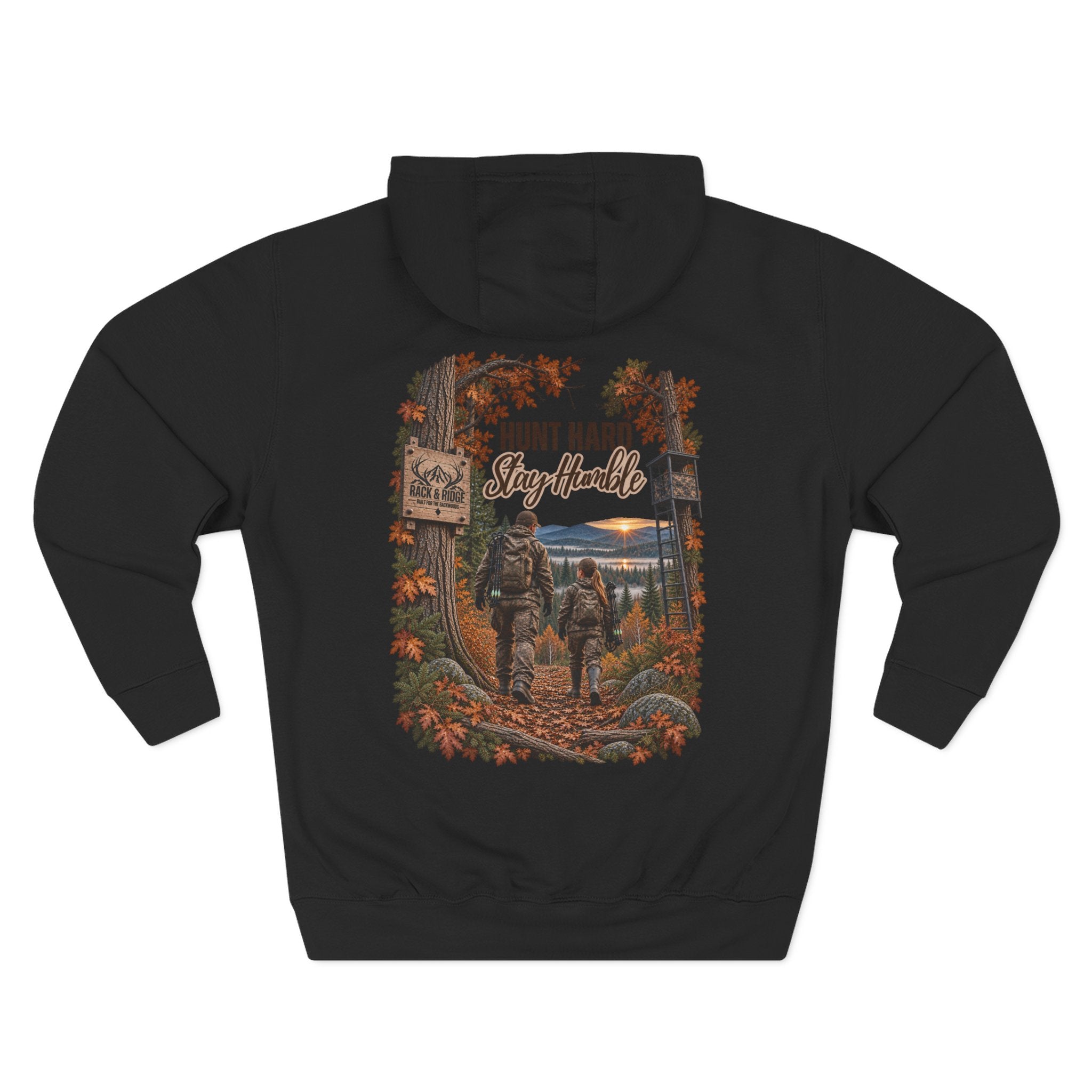 Hunt Hard Stay Humble Hoodie — Hunting Graphic Fleece Pullover