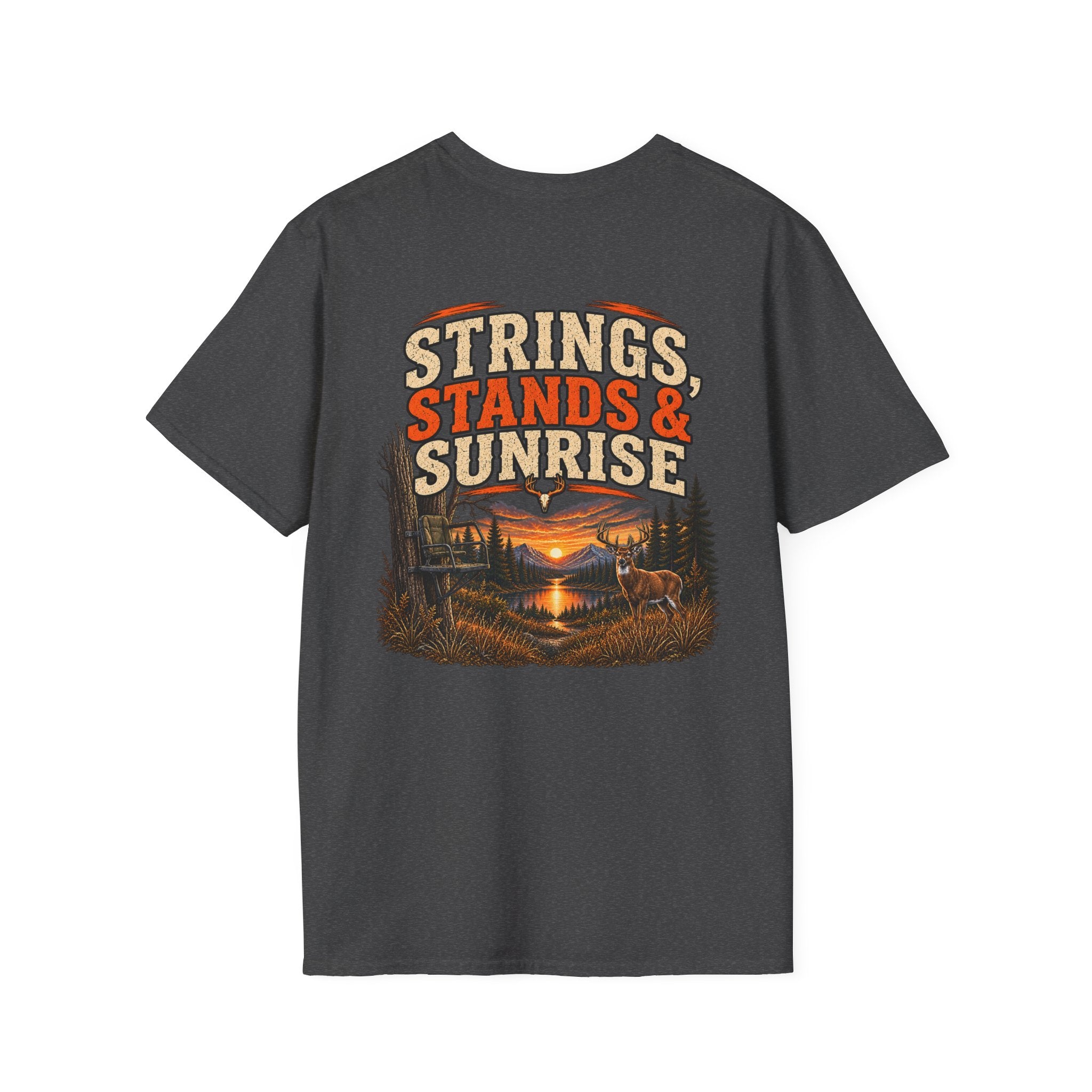 RACK & RIDGE Strings, Stands & Sunrise Adult Unisex T-Shirt