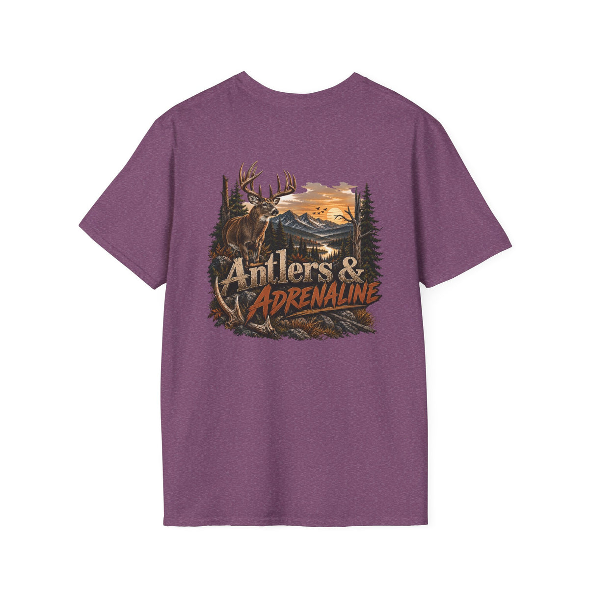 T-Shirt — Rack & Ridge Antler Logo Casual Outdoor Tee