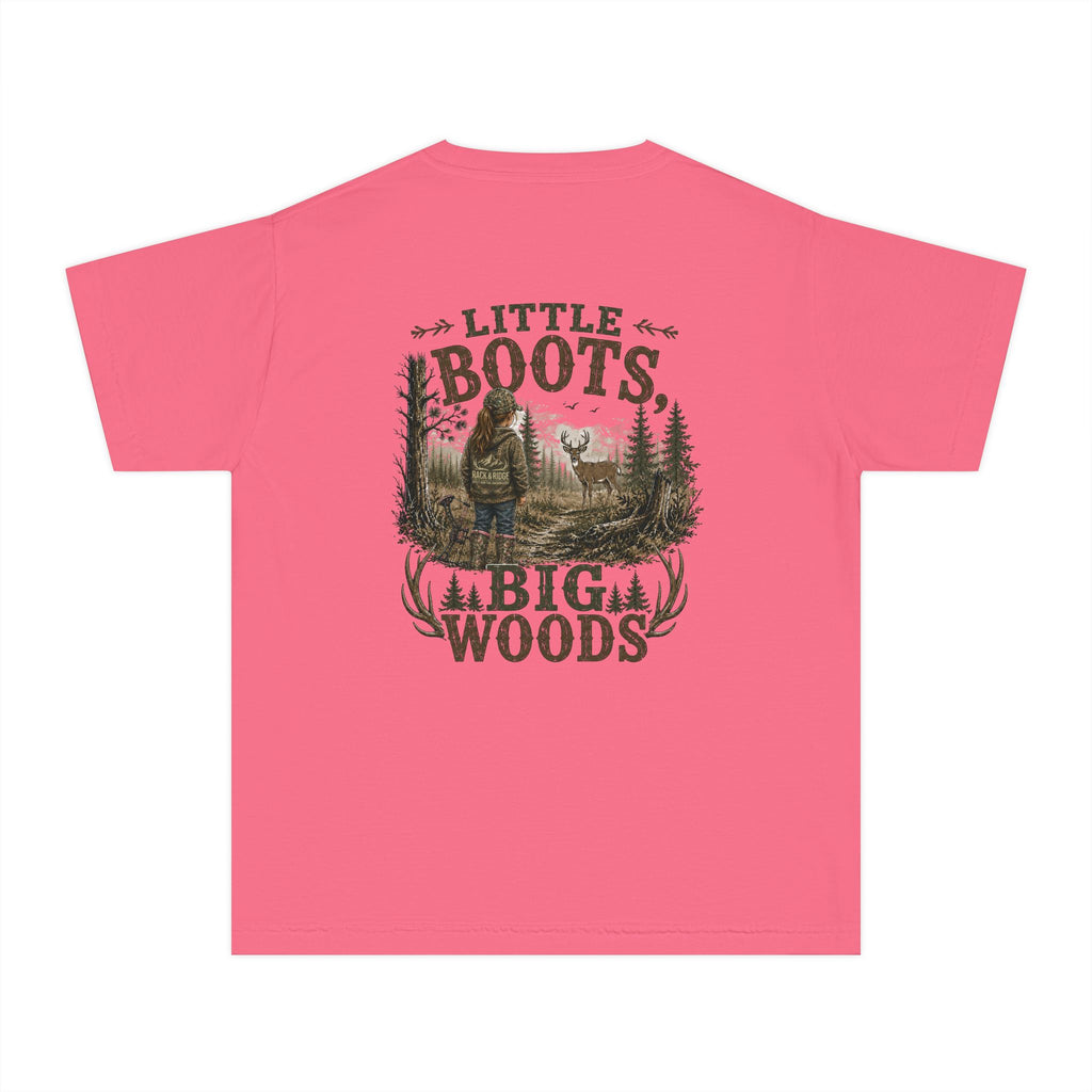 RACK & RIDGE Little Boots, Big Woods Youth Girls' Woodland T-Shirt