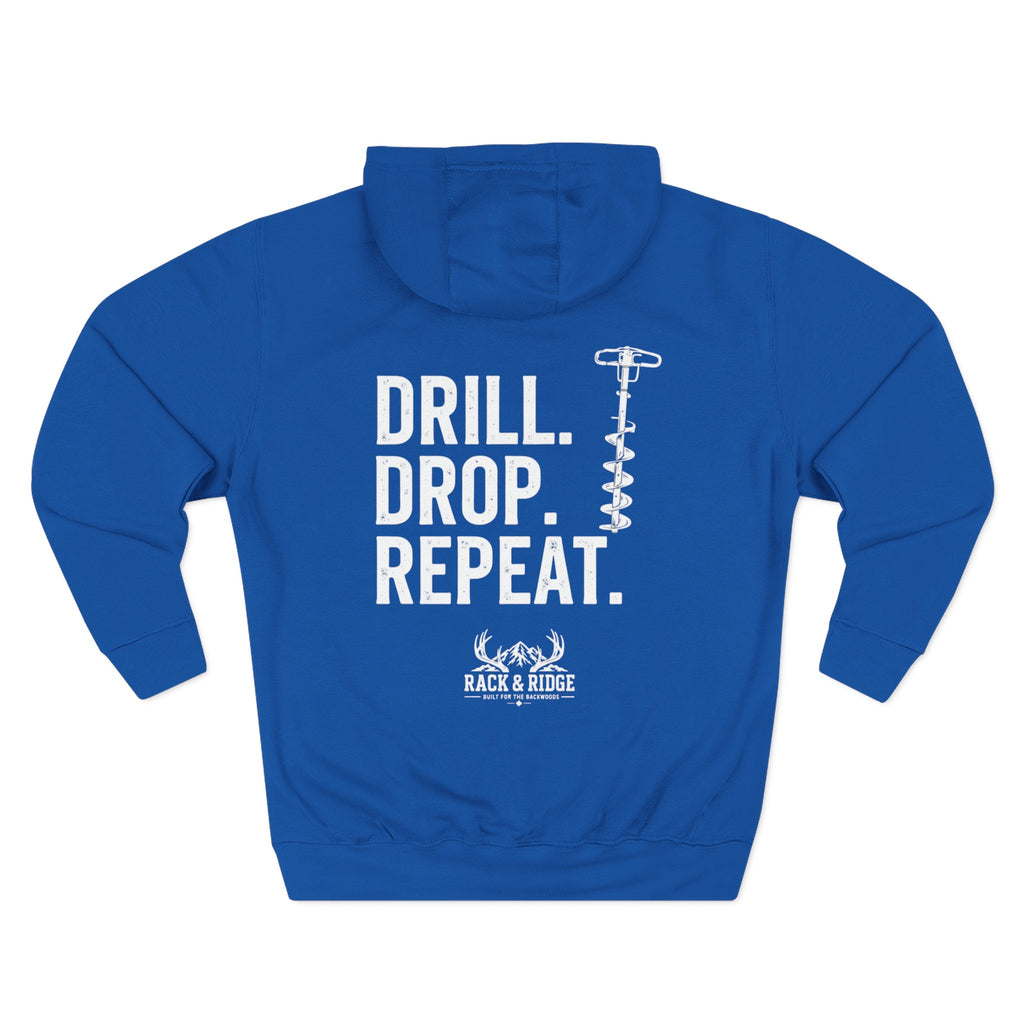 Drill. Drop. Repeat. | Rack & Ridge Hoodie