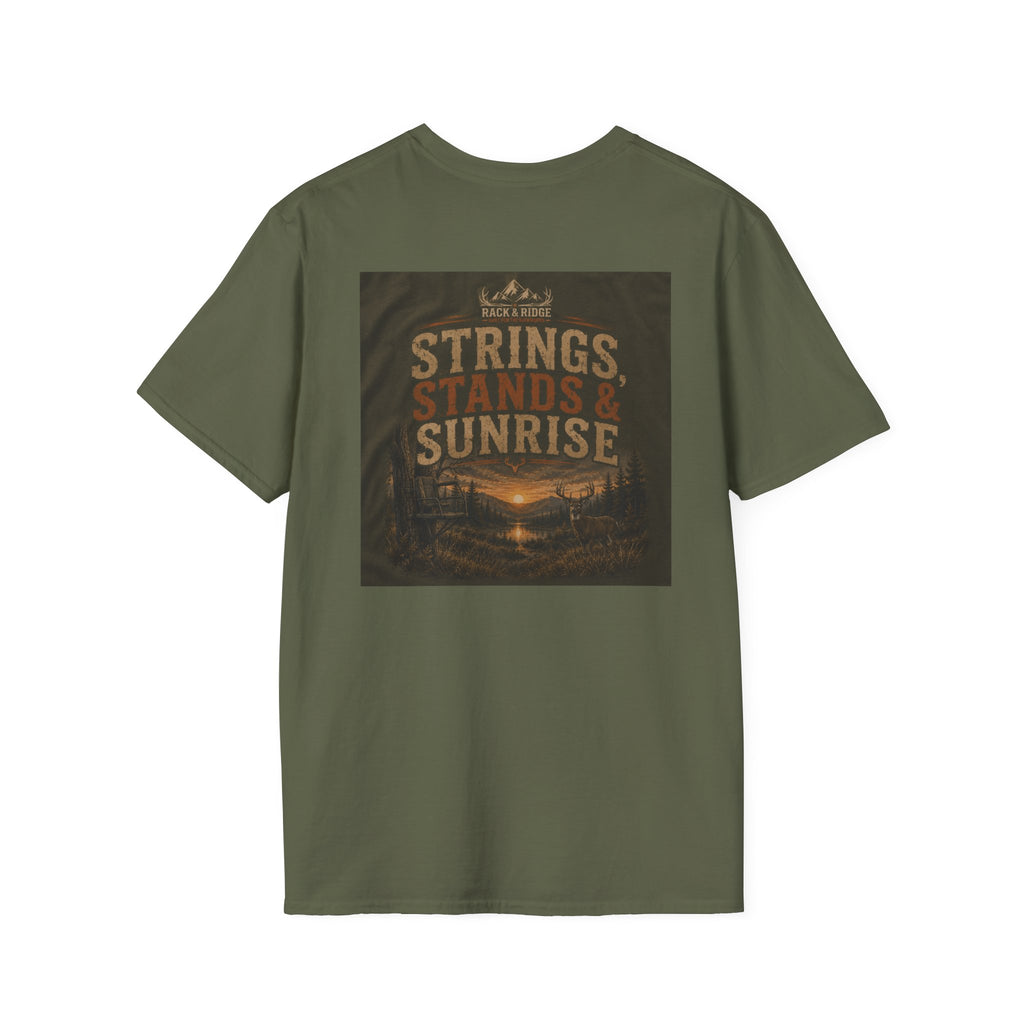 Rack & Ridge | Strings, Stands & Sunrise T-Shirt — Muted Colorway