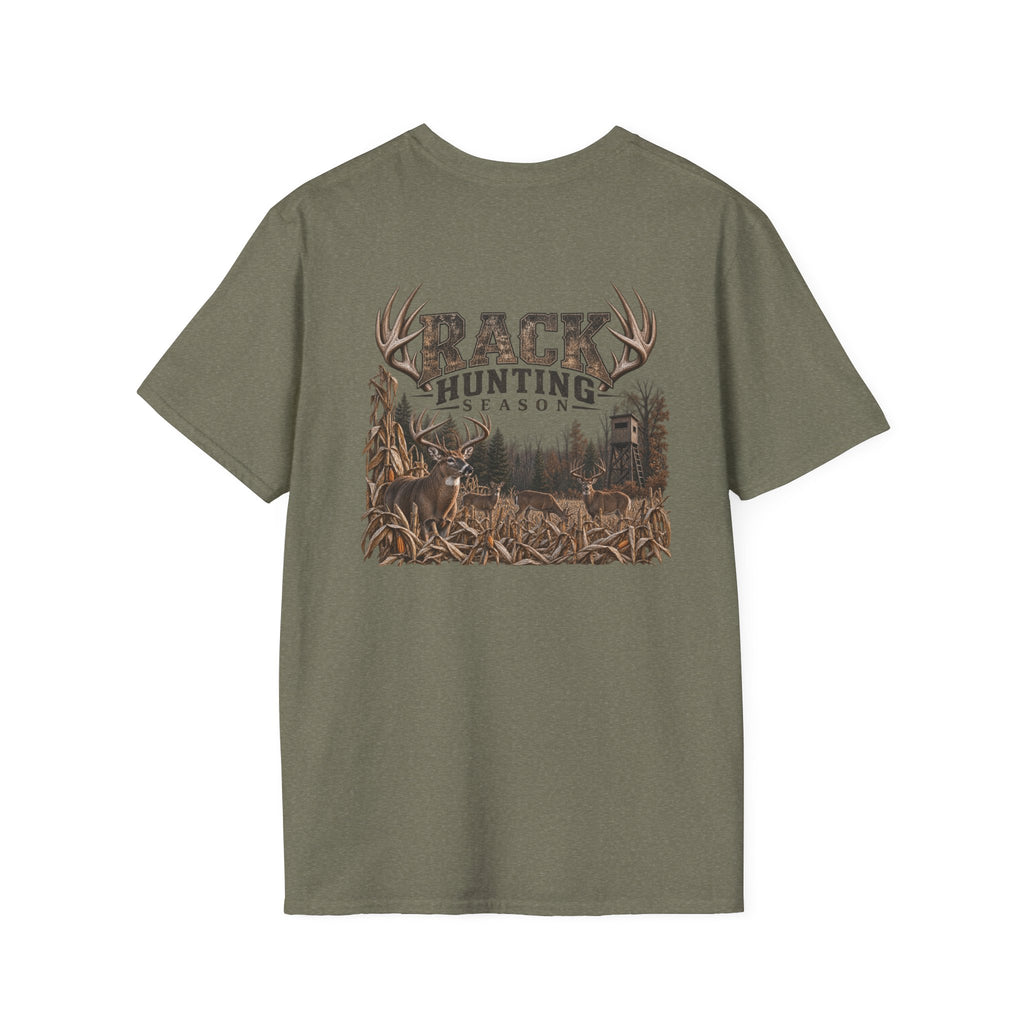 Rack & Ridge Deer Antler Logo T-Shirt — Outdoor Hunting Graphic Tee
