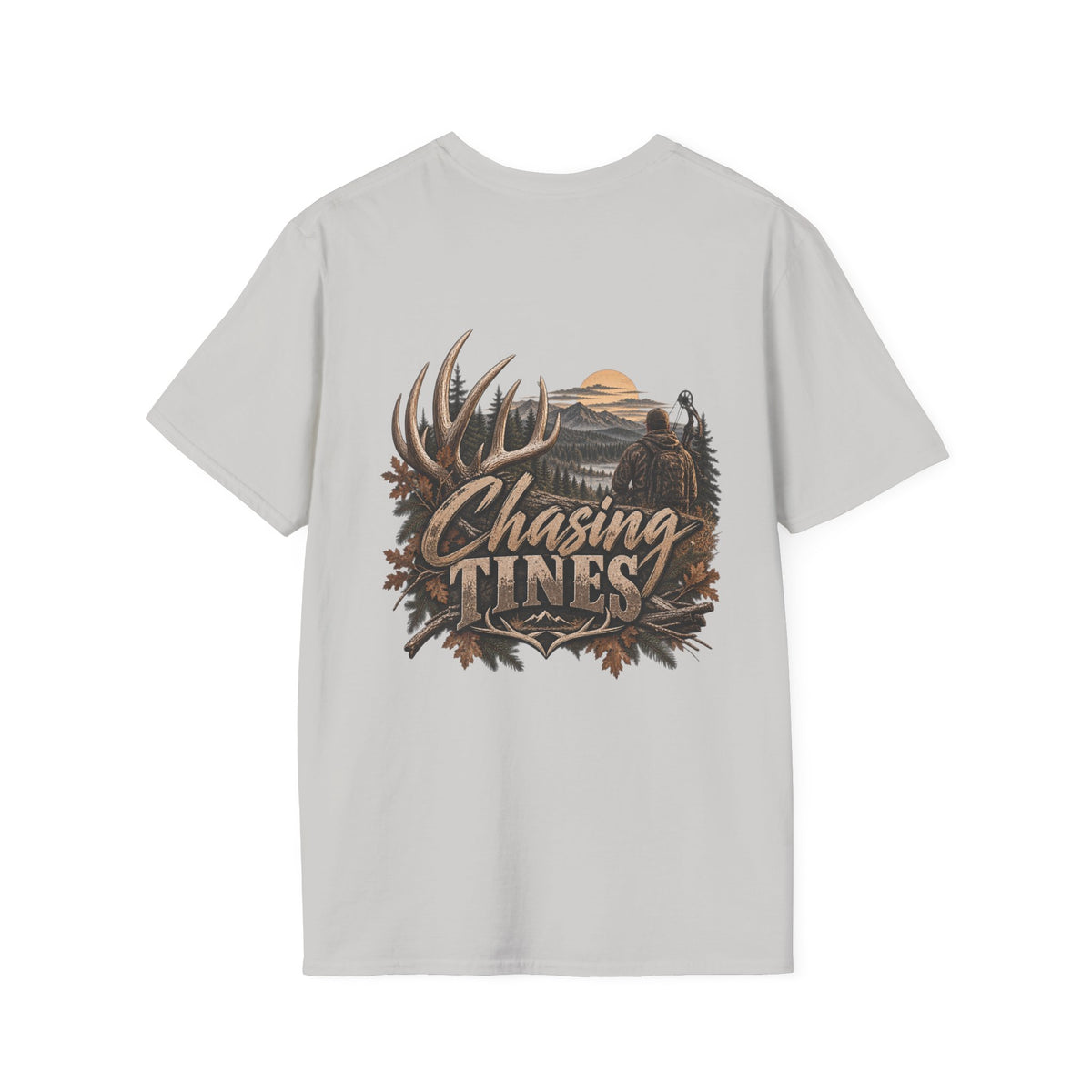 Rack & Ridge Hunting Logo T-Shirt — Outdoorsman Deer Antler Tee