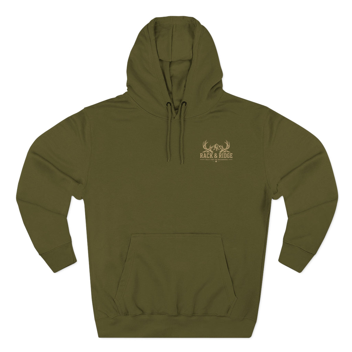 Hunting Hoodie — "One Draw Away" Back-Graphic Fleece Pullover