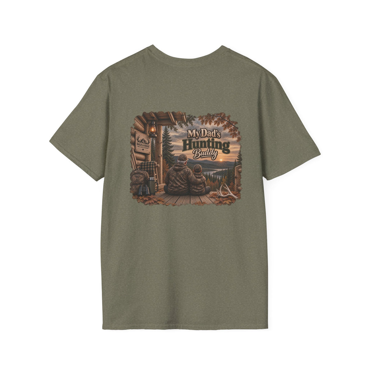 Rack & Ridge Deer Antler Logo T-Shirt — Hunting Outdoors Tee