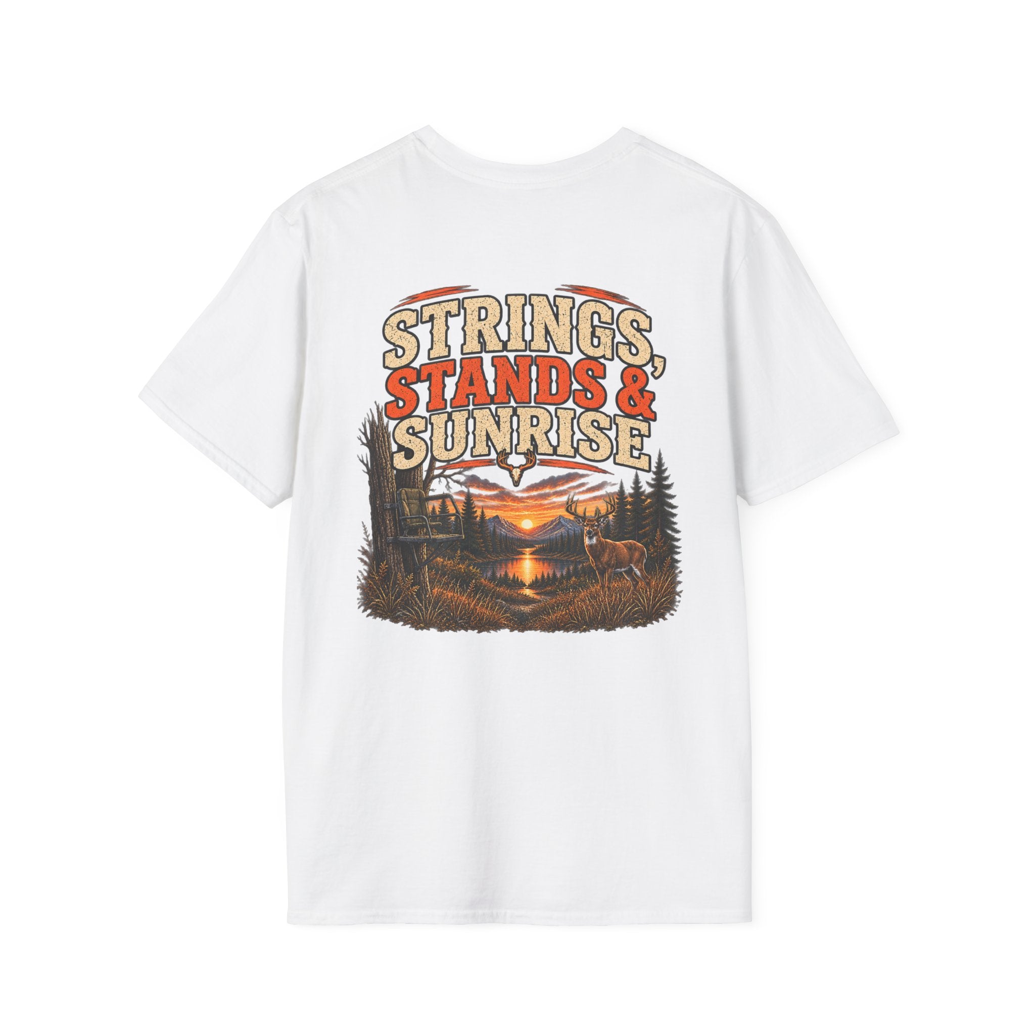 RACK & RIDGE Strings, Stands & Sunrise Adult Unisex T-Shirt