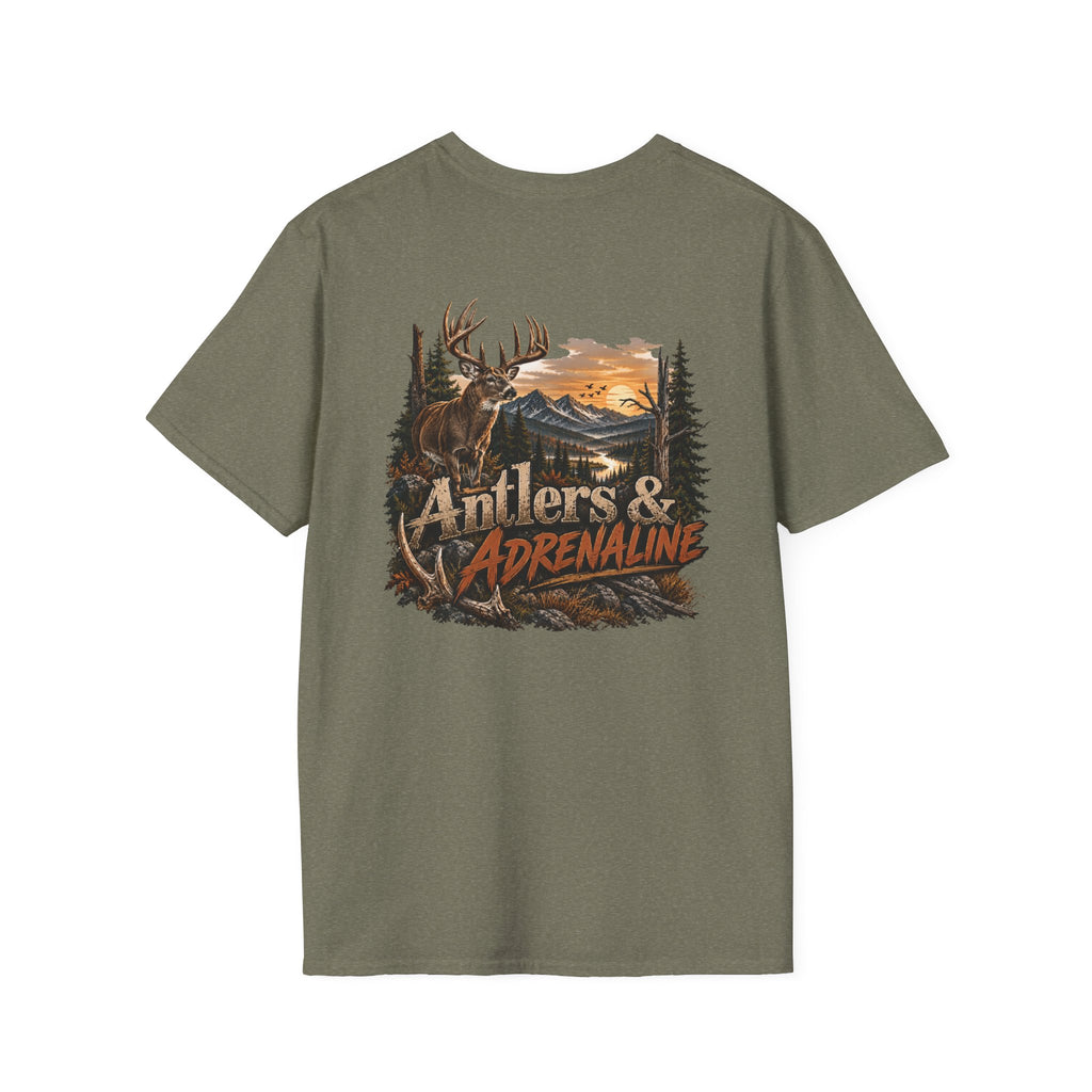 T-Shirt — Rack & Ridge Antler Logo Casual Outdoor Tee