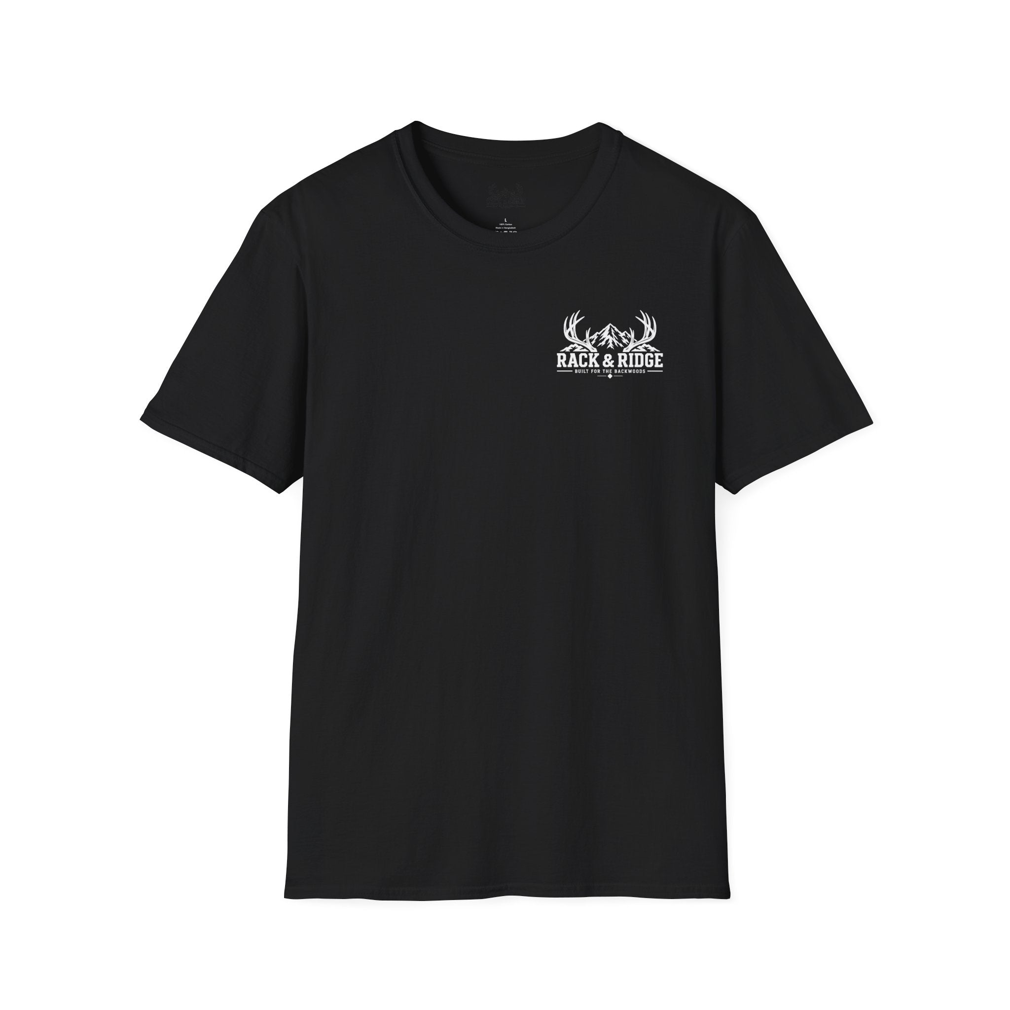 Rack & Ridge Antler Logo T‑Shirt — Outdoor Hunting Graphic Tee