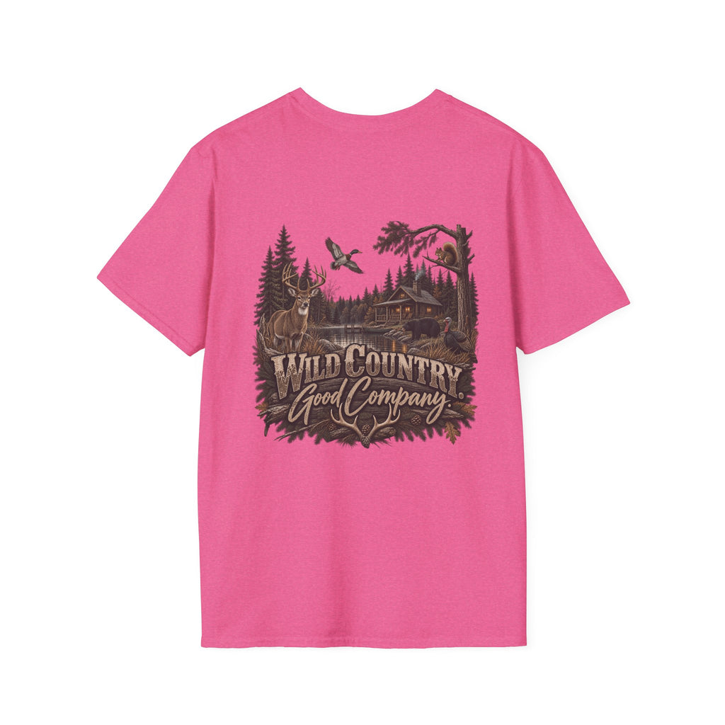 Rack & Ridge Outdoor Logo T‑Shirt — Hunting Antler Mountain Tee