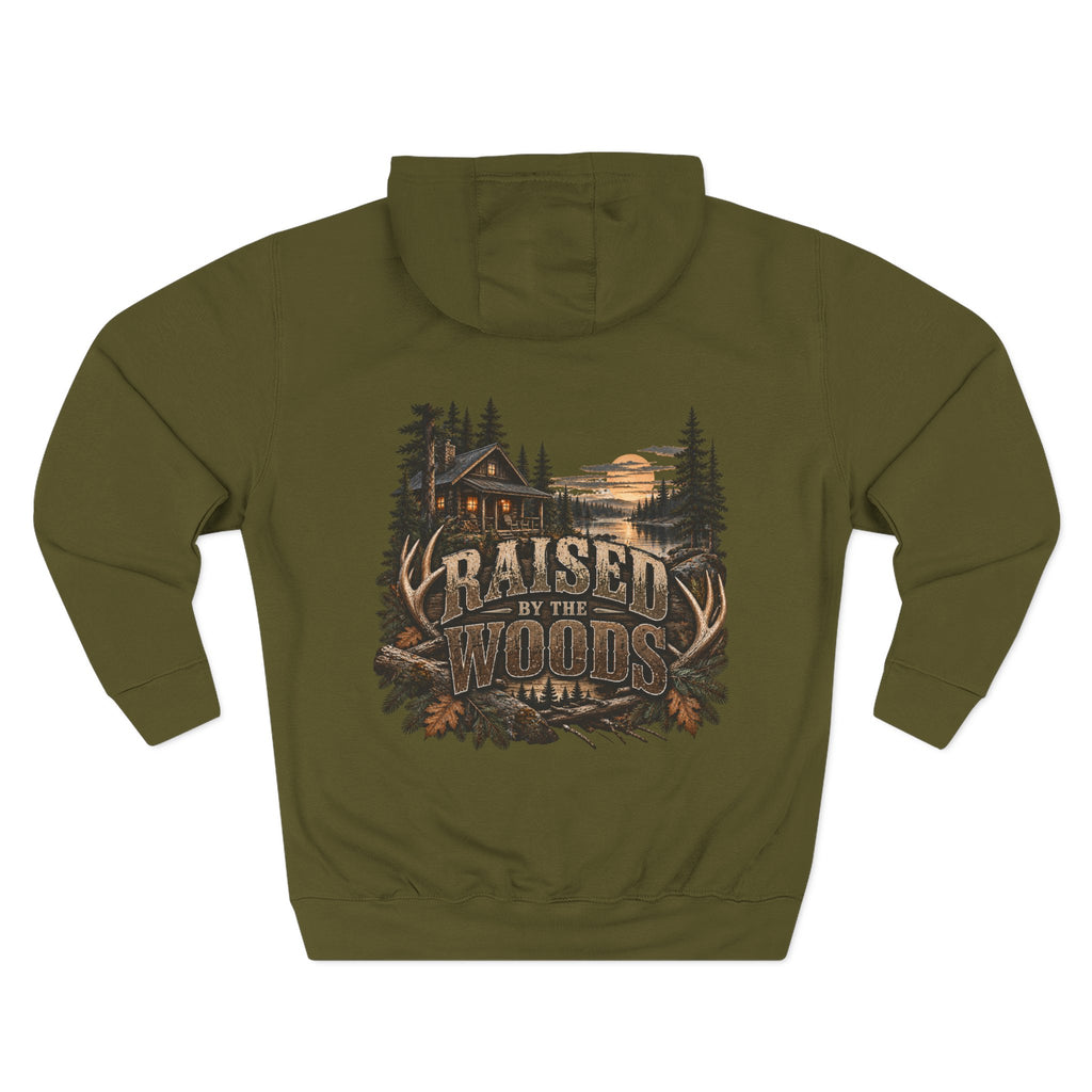 Raised by the Woods Hoodie — Rustic Cabin Nature Sweatshirt
