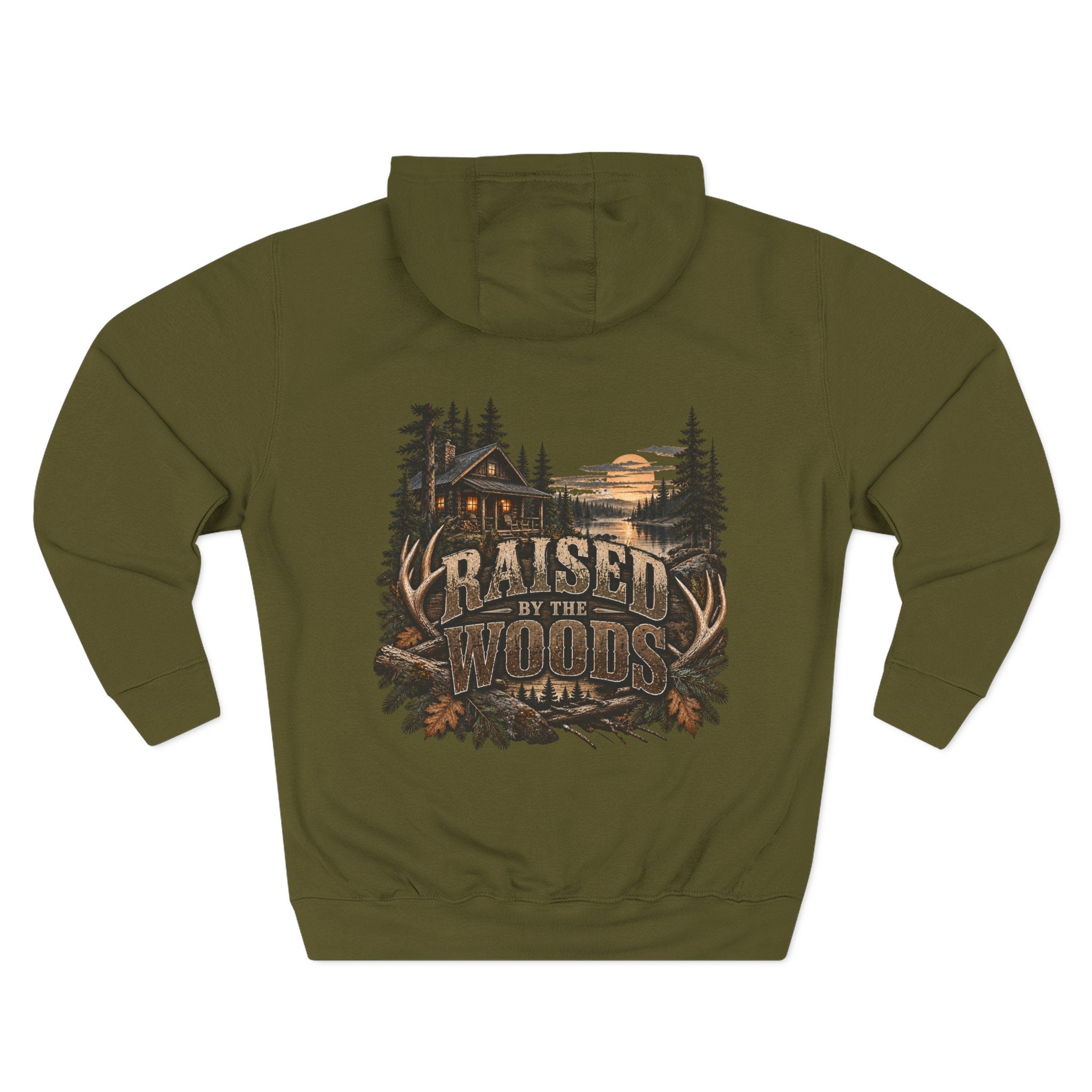 Raised by the Woods Hoodie — Rustic Cabin Nature Sweatshirt
