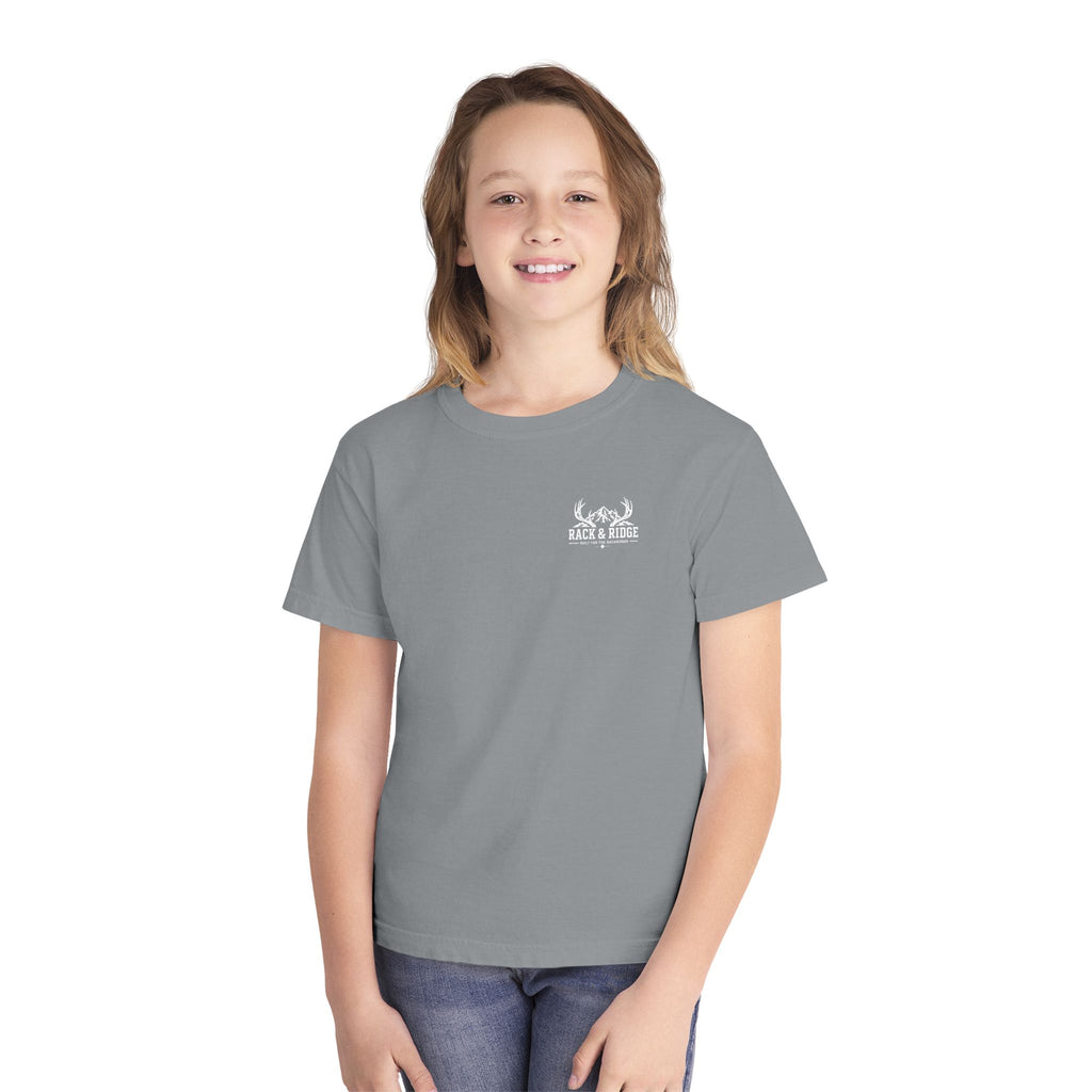 RACK & RIDGE Little Boots, Big Woods Youth Girls' Woodland T-Shirt