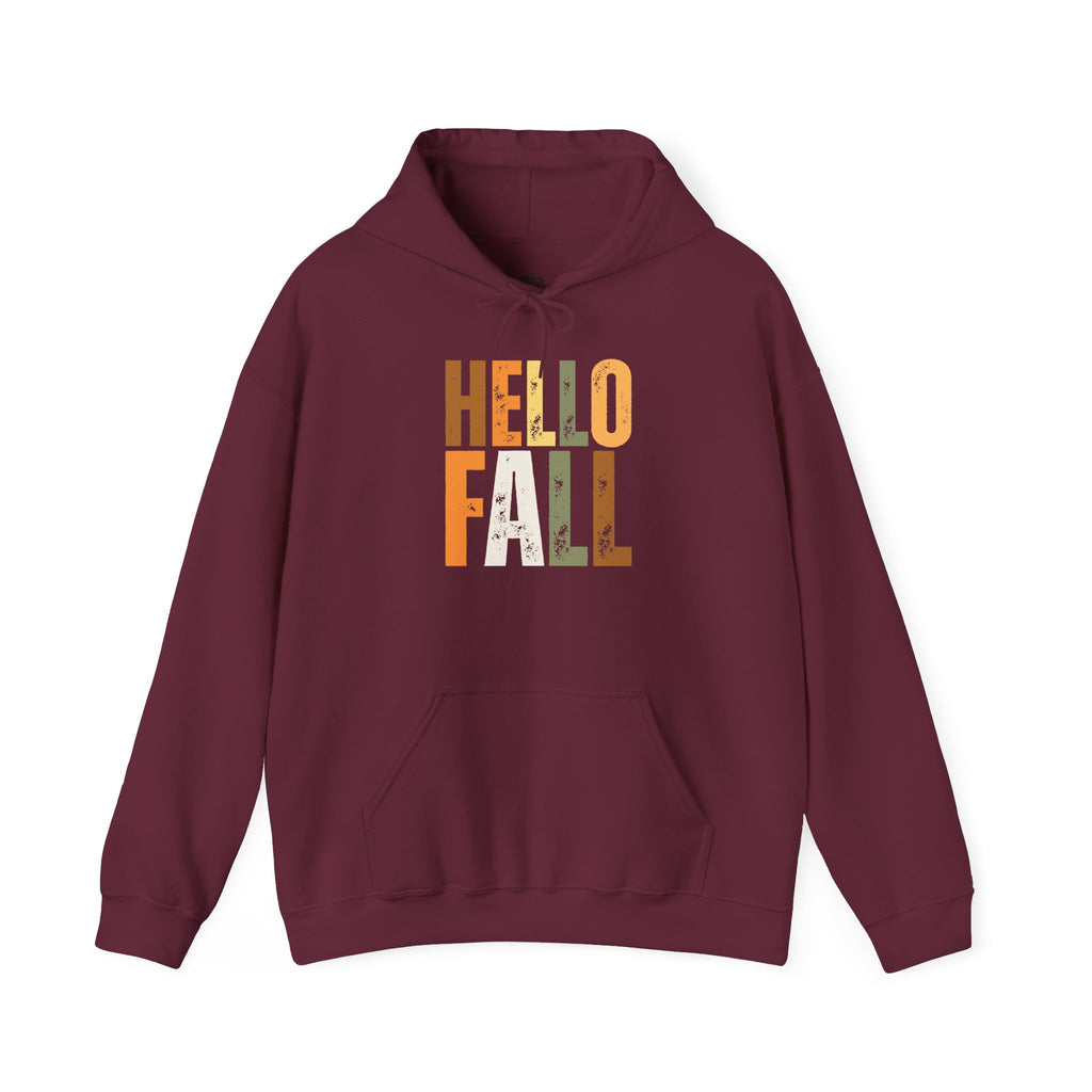Hello Fall Hoodie — Cozy Autumn Graphic Sweatshirt