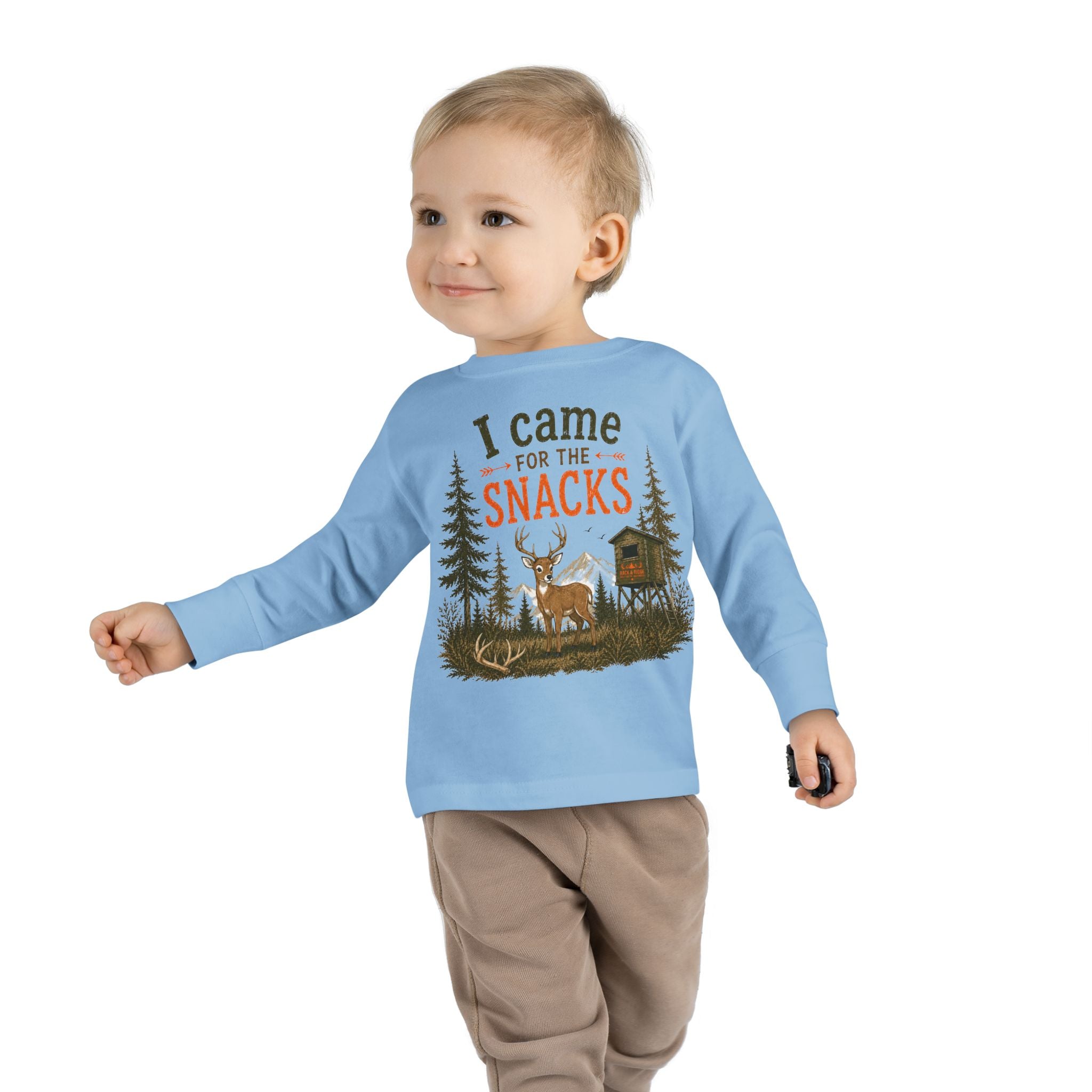 RACK & RIDGE I Came for the Snacks Toddler Long-Sleeve Tee