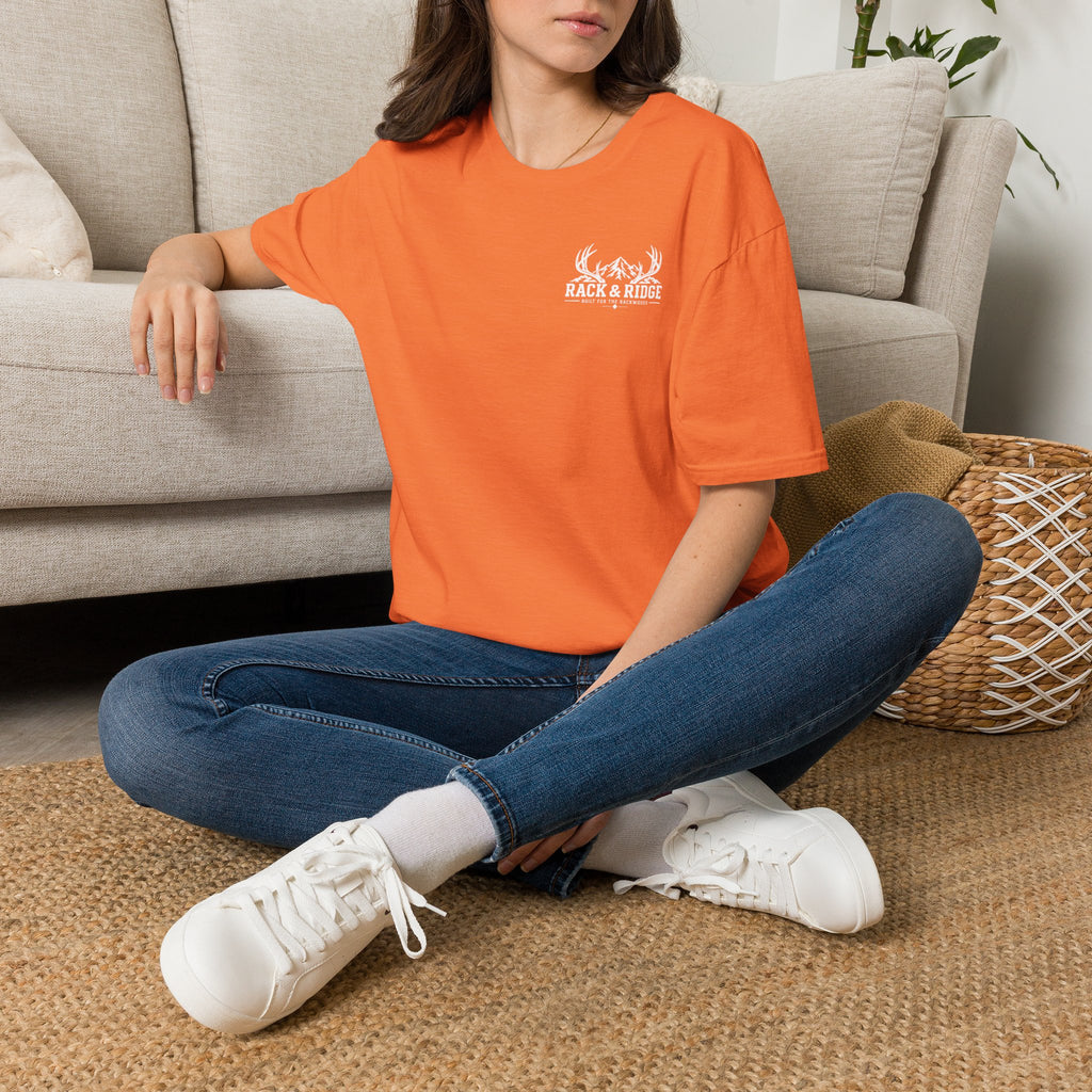 Rack & Ridge Antler Logo T‑Shirt — Outdoor Hunting Graphic Tee