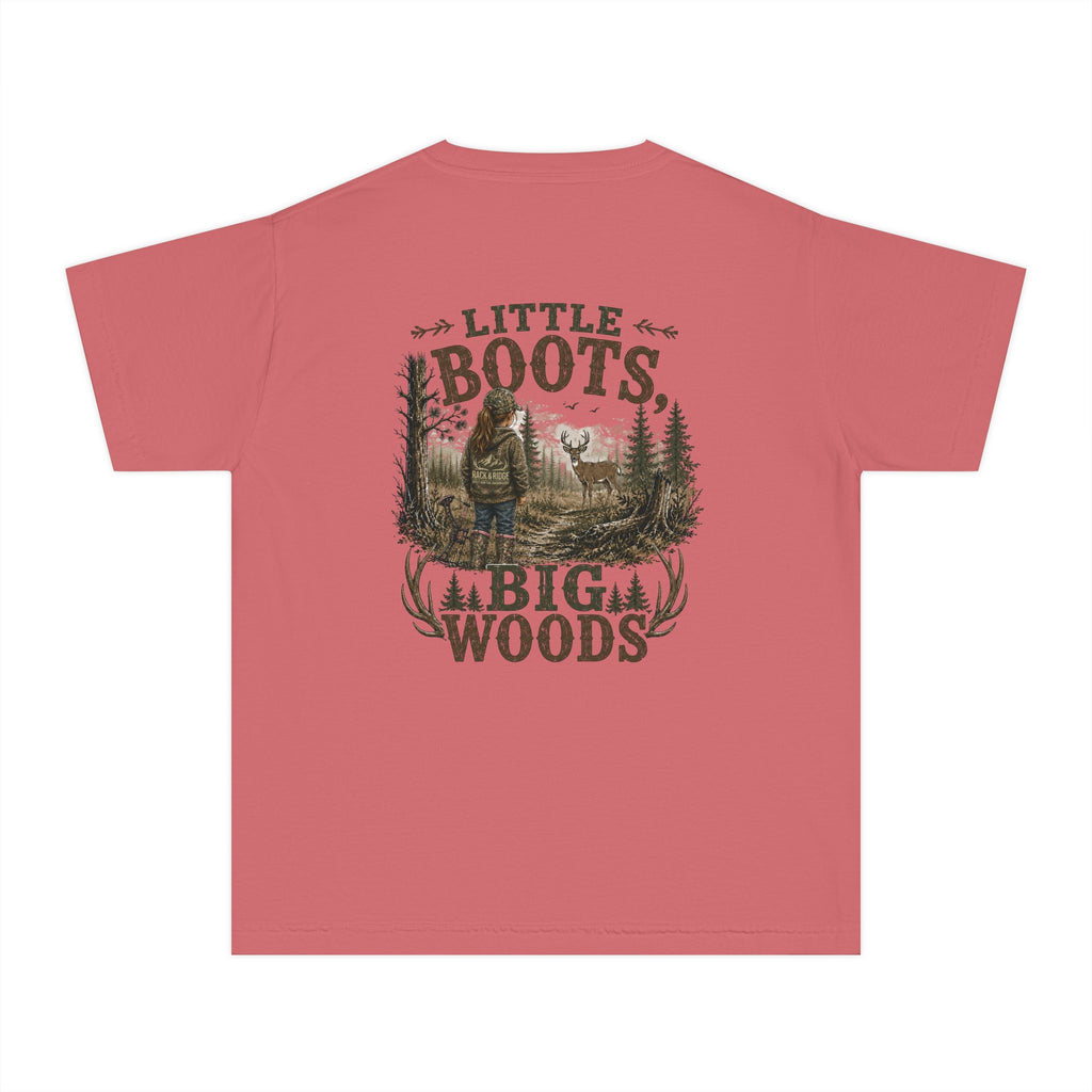 RACK & RIDGE Little Boots, Big Woods Youth Girls' Woodland T-Shirt