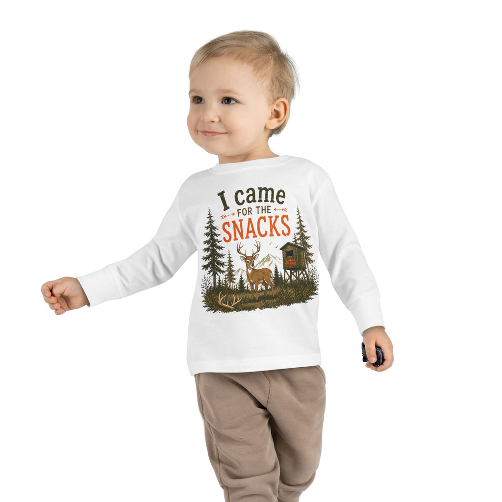 RACK & RIDGE I Came for the Snacks Toddler Long-Sleeve Tee