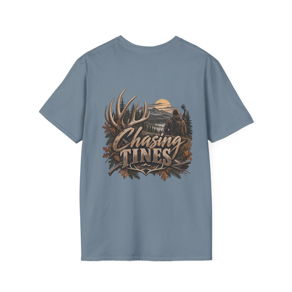 Rack & Ridge Hunting Logo T-Shirt — Outdoorsman Deer Antler Tee