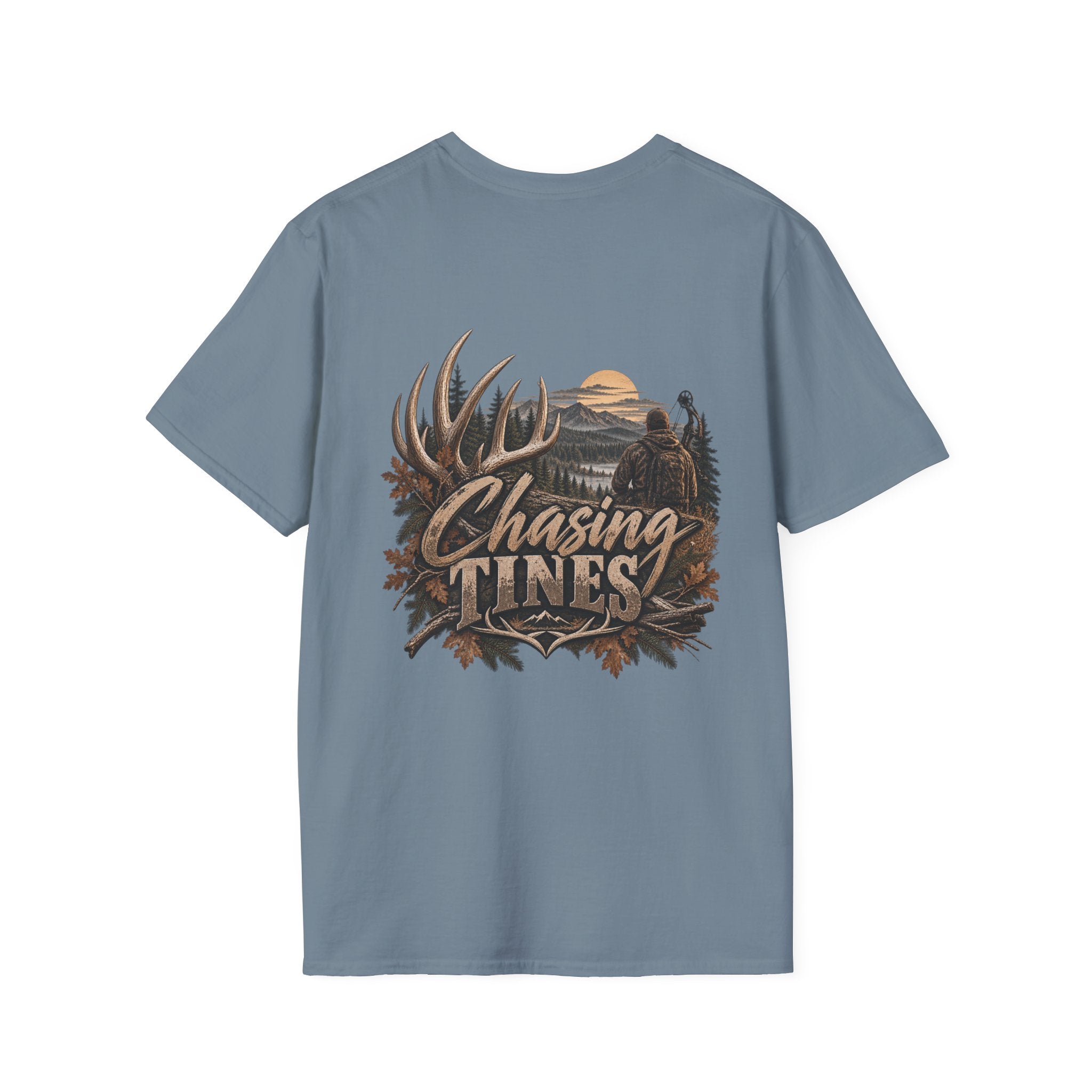 Rack & Ridge Hunting Logo T-Shirt — Outdoorsman Deer Antler Tee