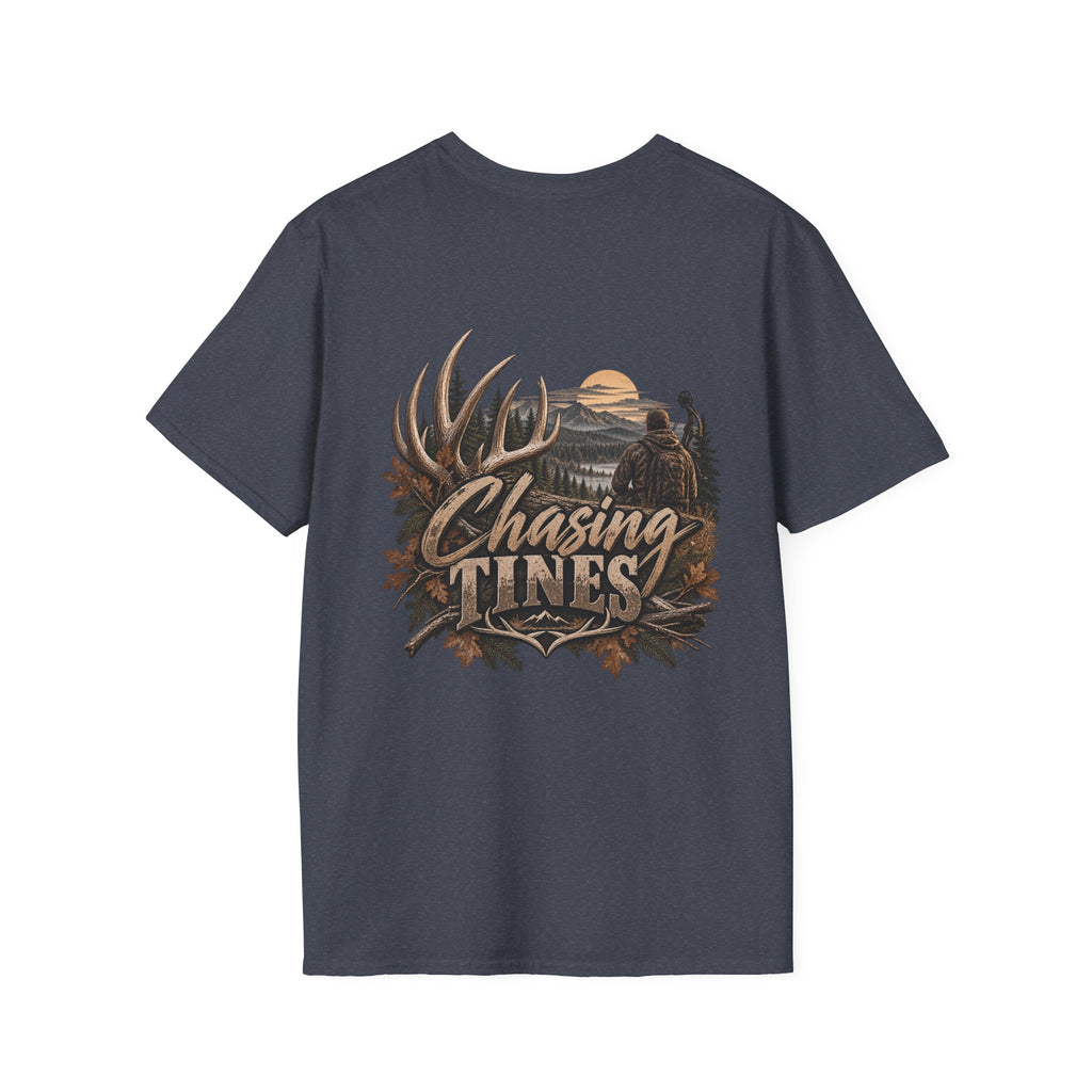 Rack & Ridge Hunting Logo T-Shirt — Outdoorsman Deer Antler Tee