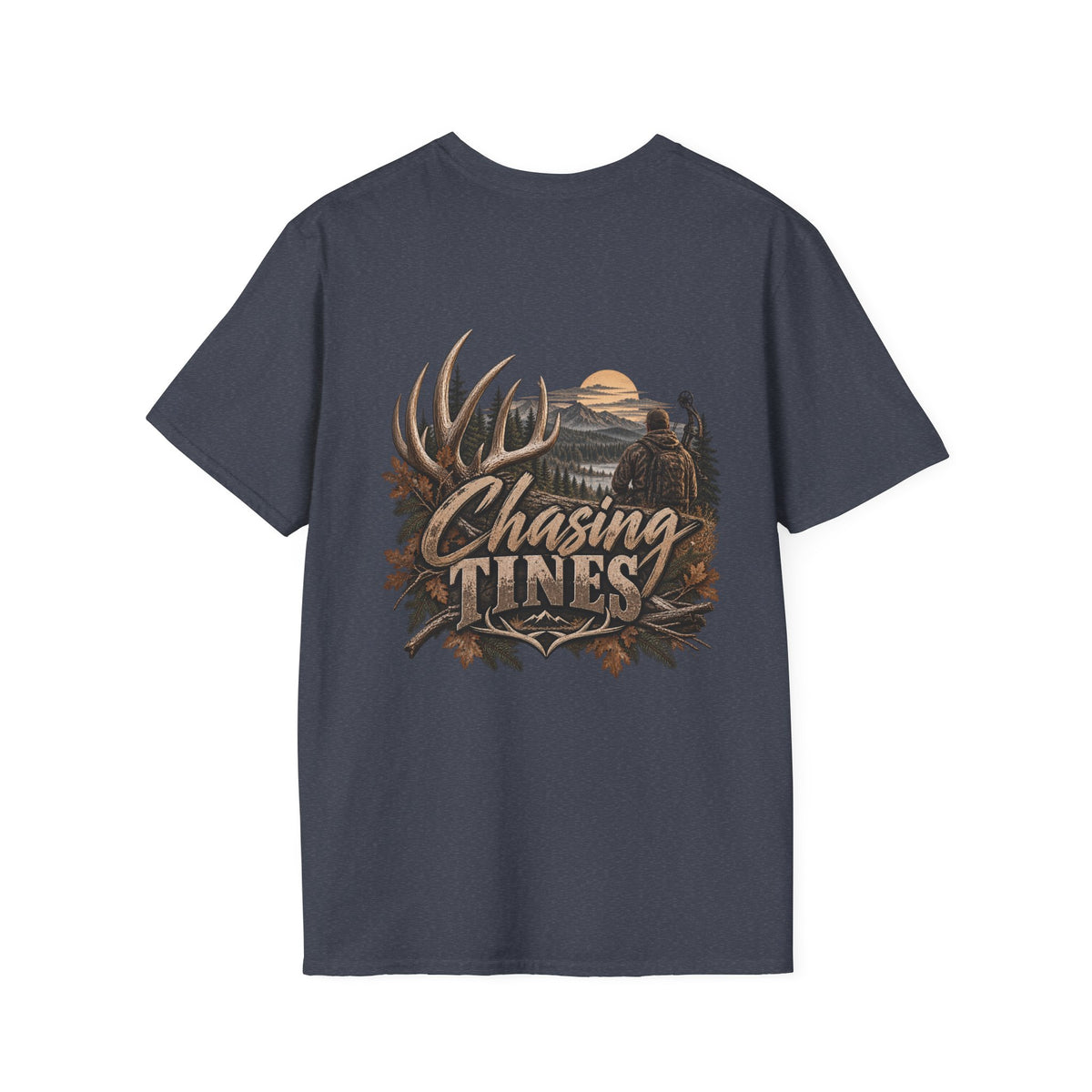 Rack & Ridge Hunting Logo T-Shirt — Outdoorsman Deer Antler Tee