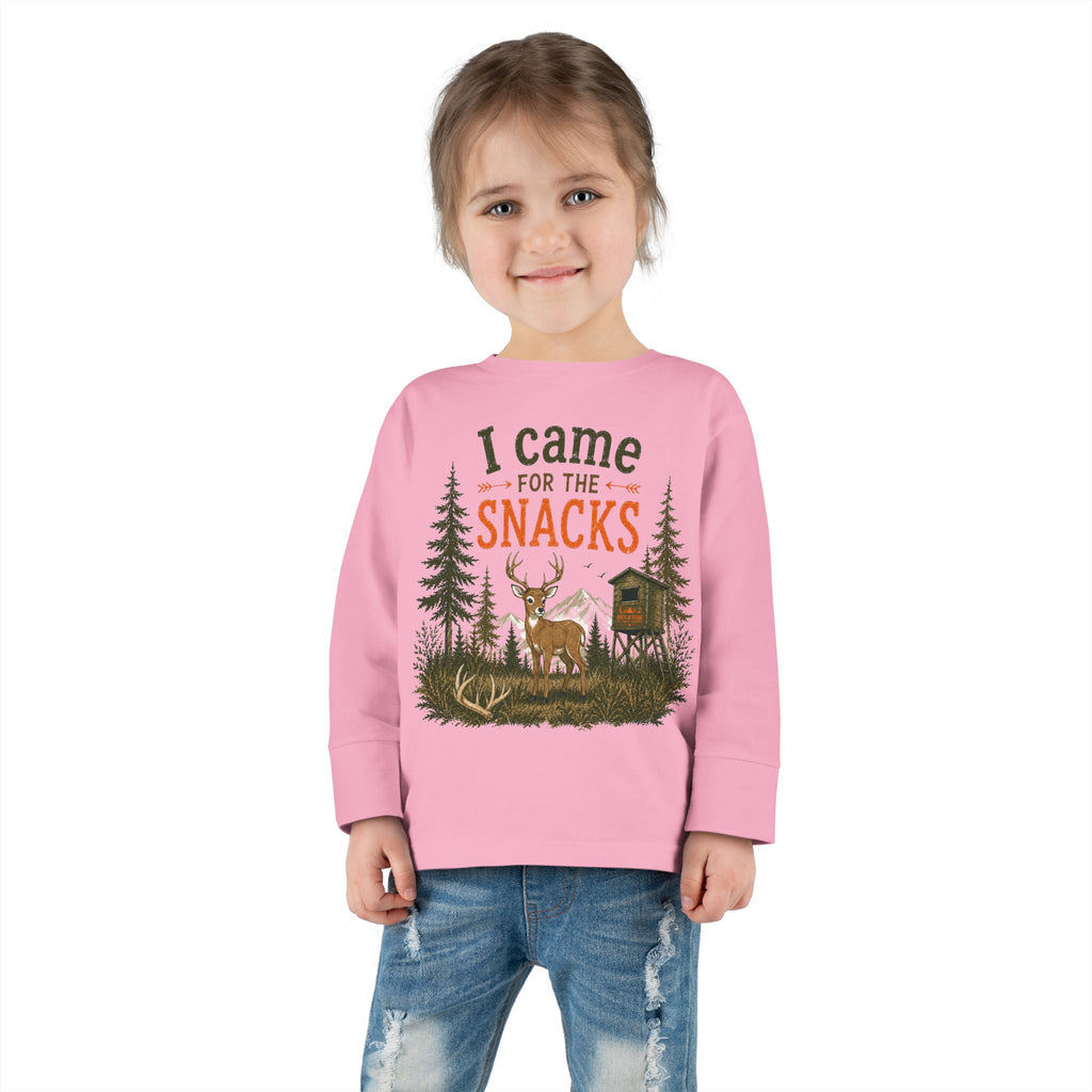 RACK & RIDGE I Came for the Snacks Toddler Long-Sleeve Tee