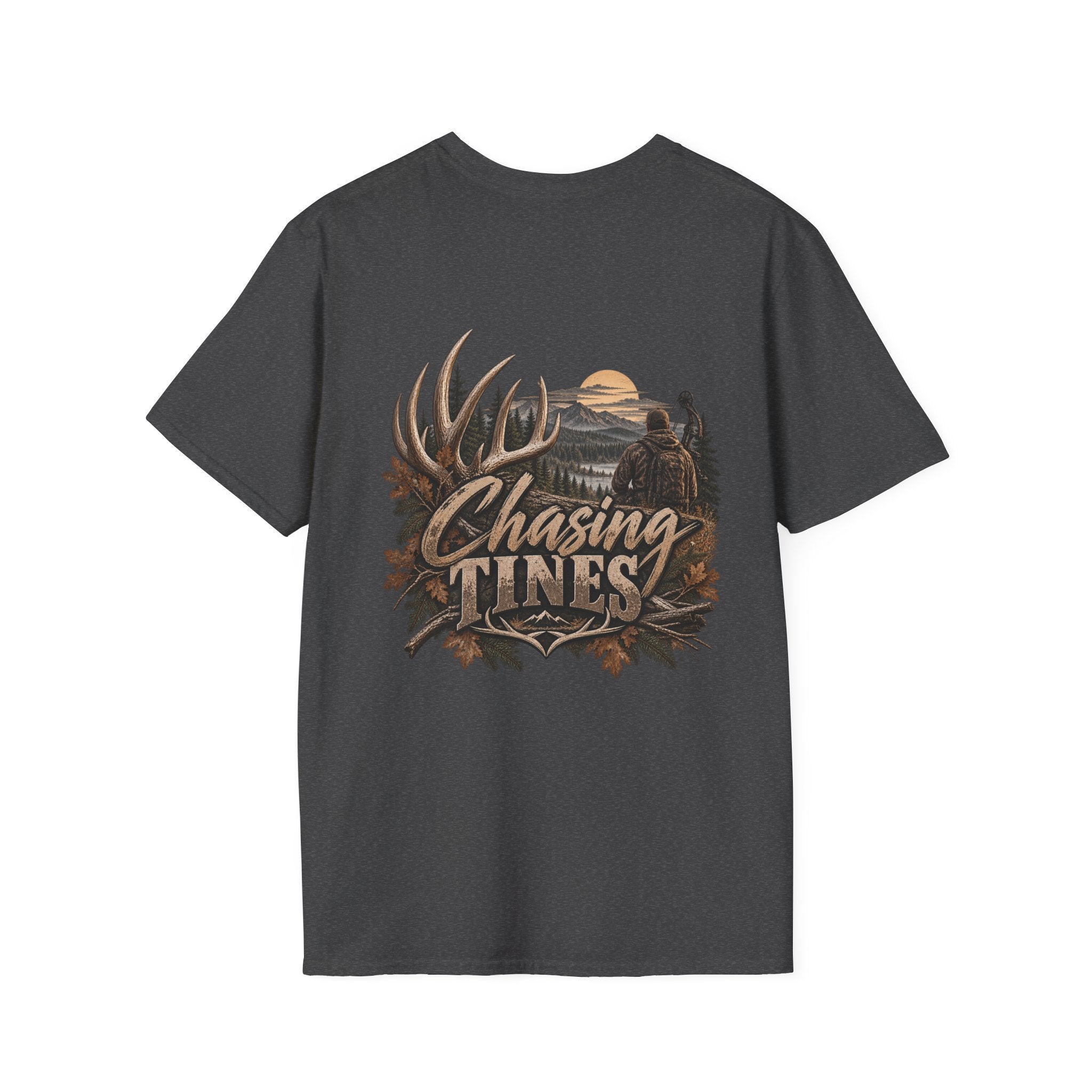 Rack & Ridge Hunting Logo T-Shirt — Outdoorsman Deer Antler Tee