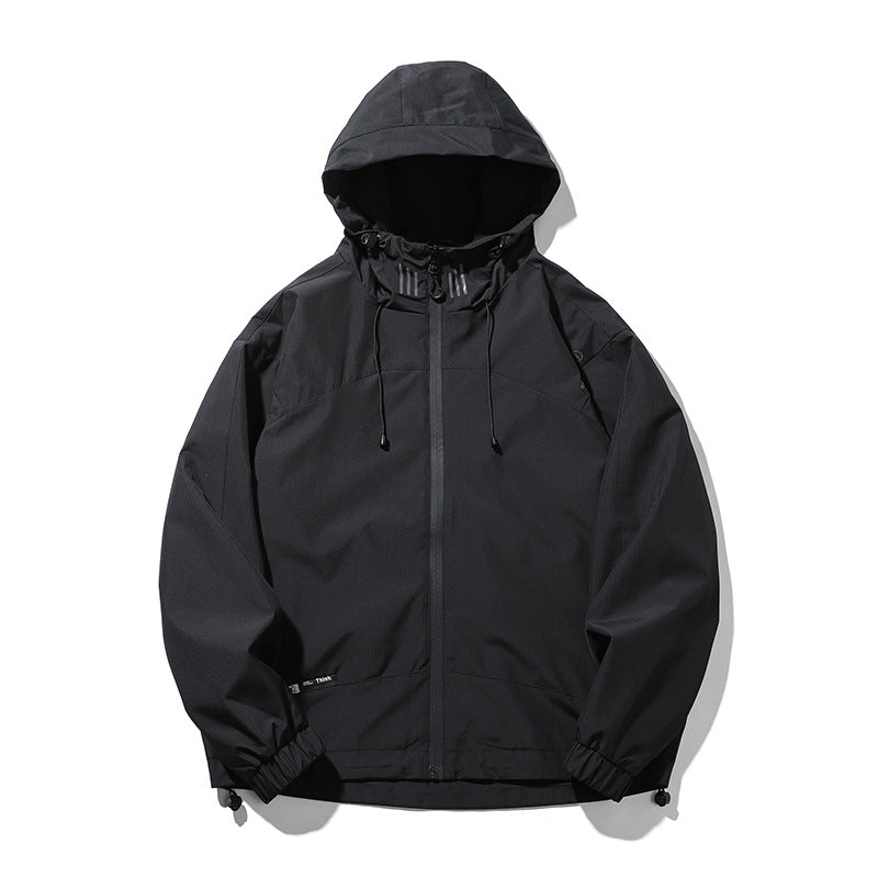 Men's Hooded Cargo Jacket – Outdoor Hiking & Casual Loose Fit