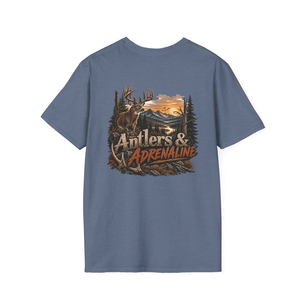 T-Shirt — Rack & Ridge Antler Logo Casual Outdoor Tee