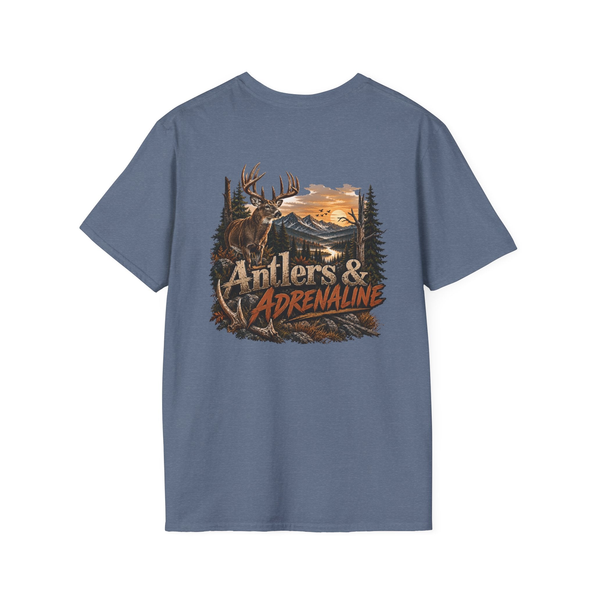T-Shirt — Rack & Ridge Antler Logo Casual Outdoor Tee