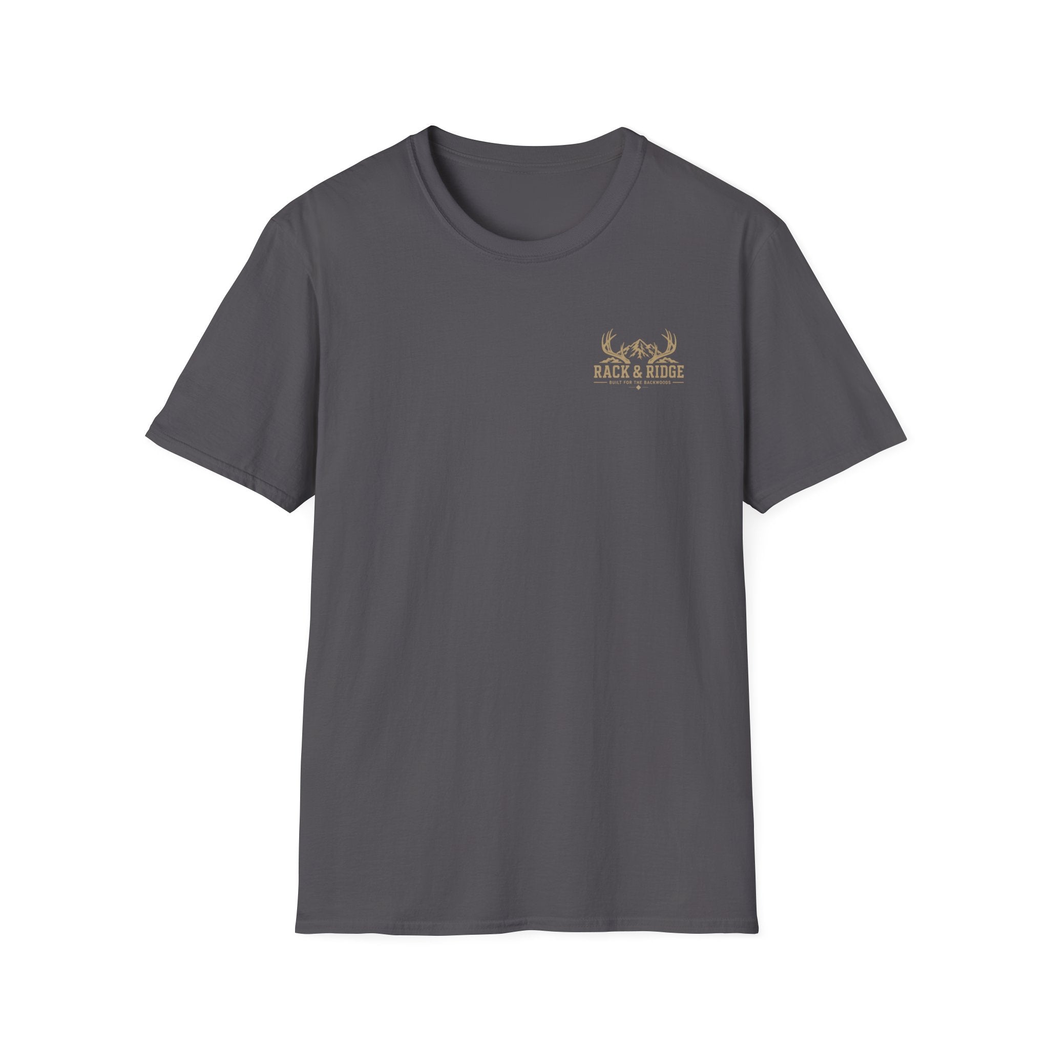 Rack & Ridge Hunting Logo T-Shirt — Outdoorsman Deer Antler Tee