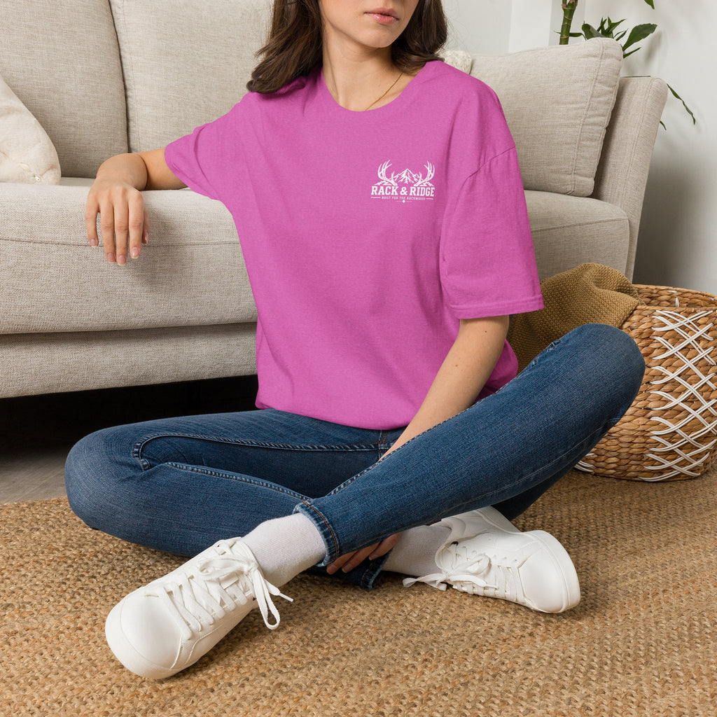 Rack & Ridge Antler Logo T‑Shirt — Outdoor Hunting Graphic Tee