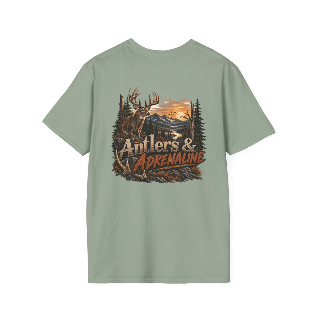 T-Shirt — Rack & Ridge Antler Logo Casual Outdoor Tee