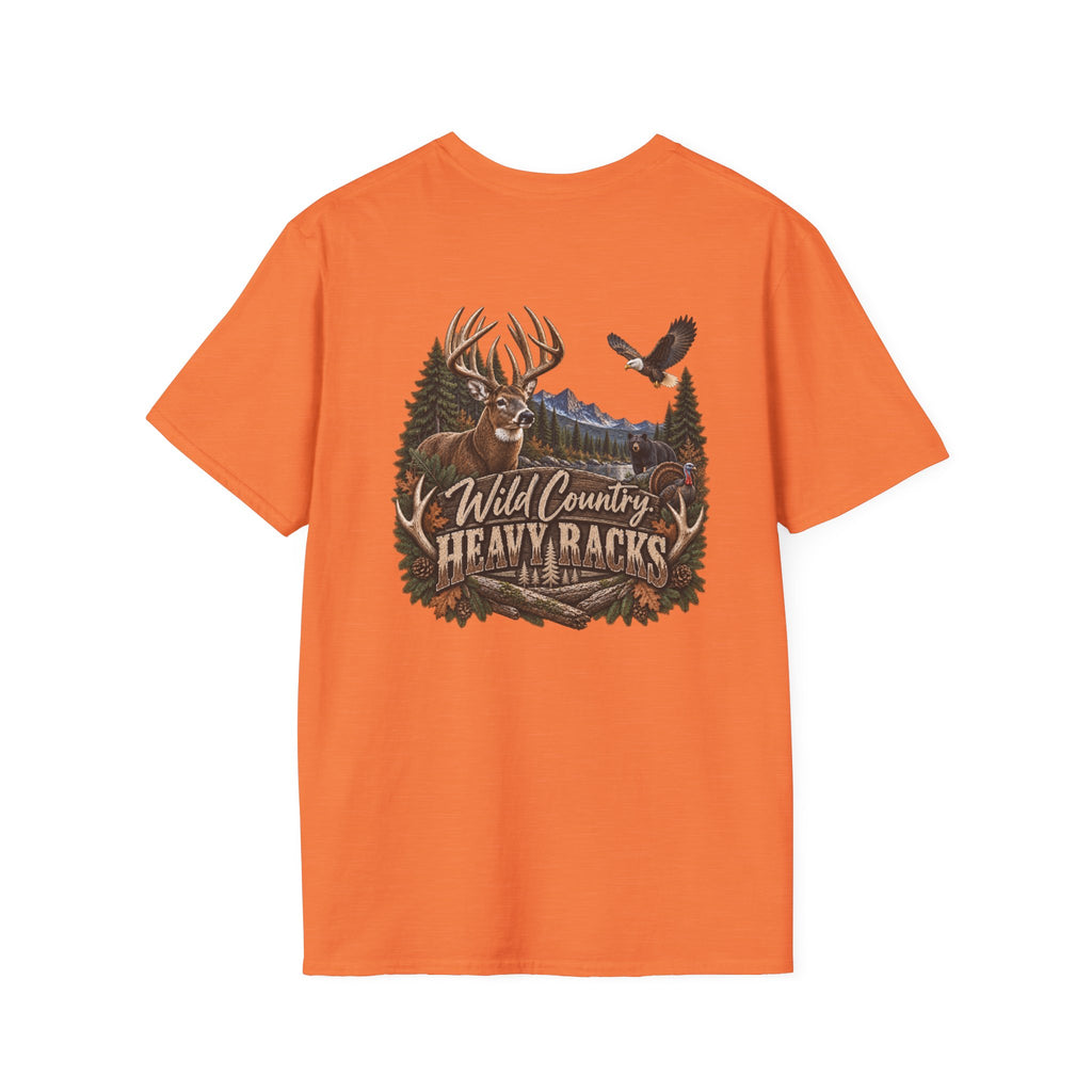 Rack & Ridge Antler Logo T‑Shirt — Outdoor Hunting Graphic Tee