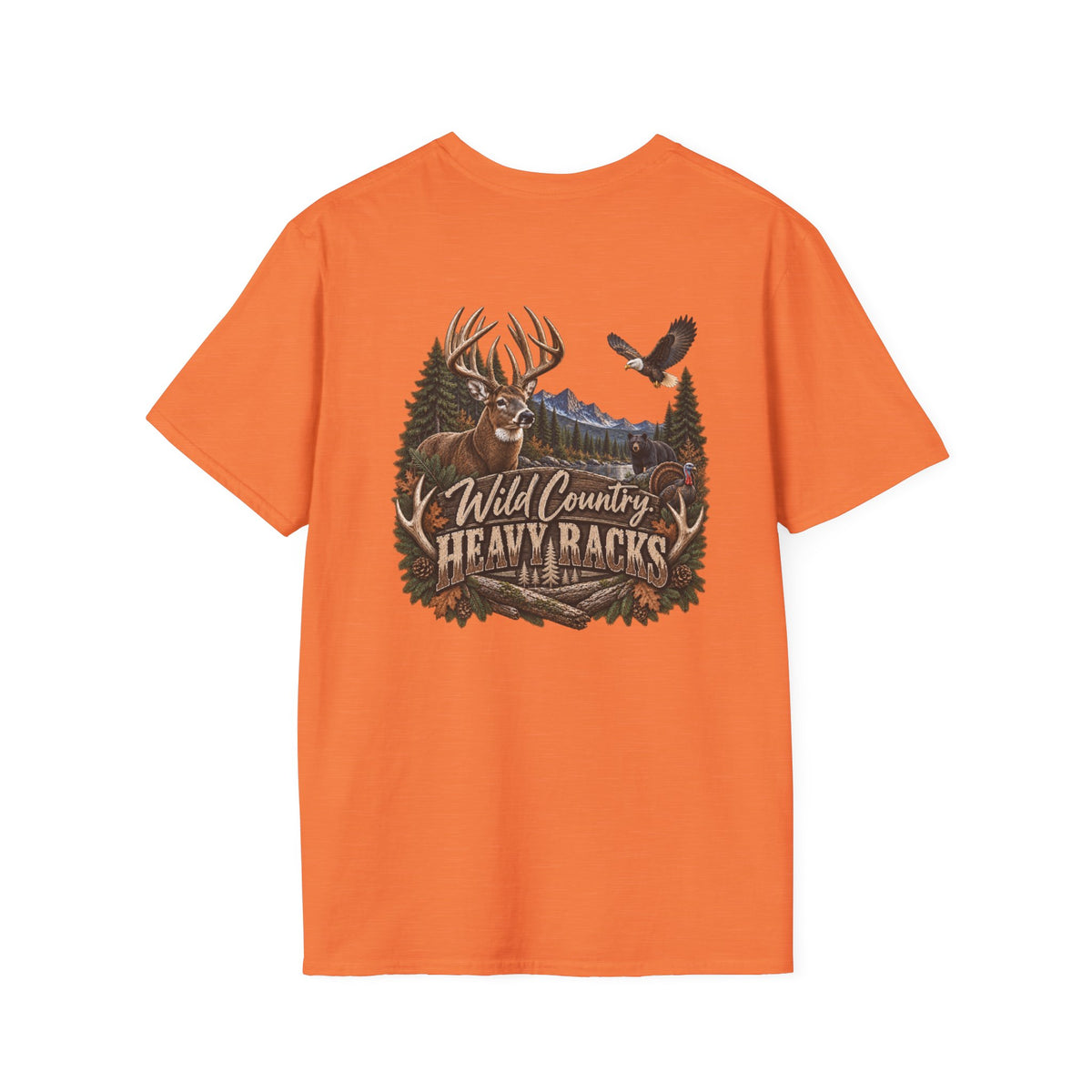 Rack & Ridge Antler Logo T‑Shirt — Outdoor Hunting Graphic Tee