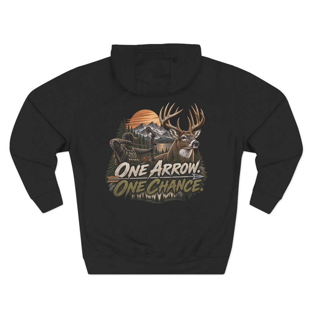One Arrow One Chance Deer Hoodie — Hunting Graphic Fleece Hoodie