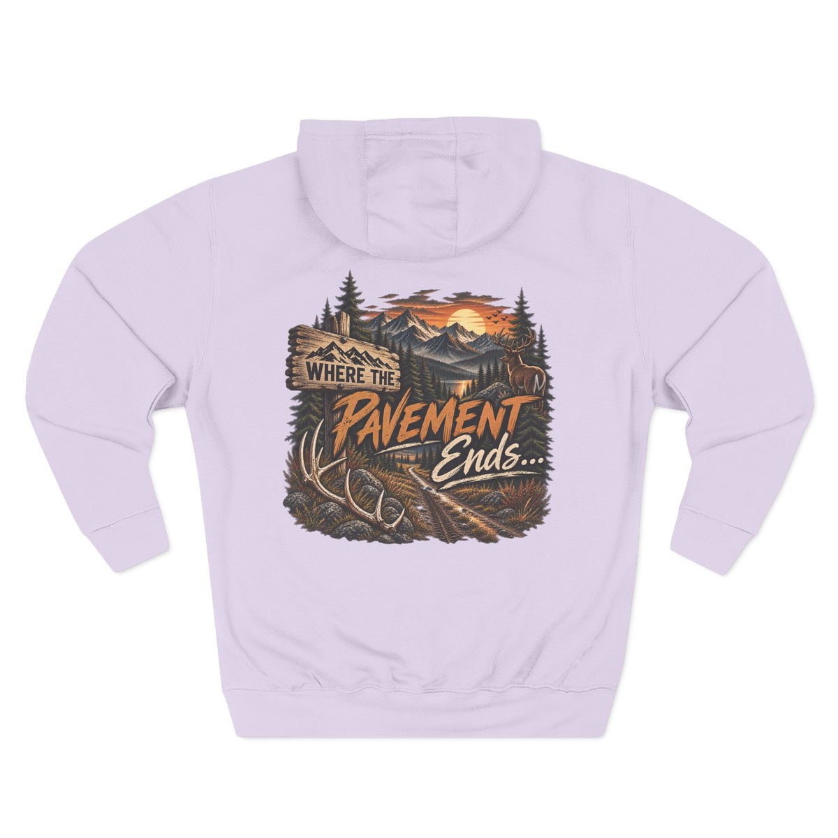 Where the Pavement Ends Hoodie — Adventure Outdoor Fleece Pullover