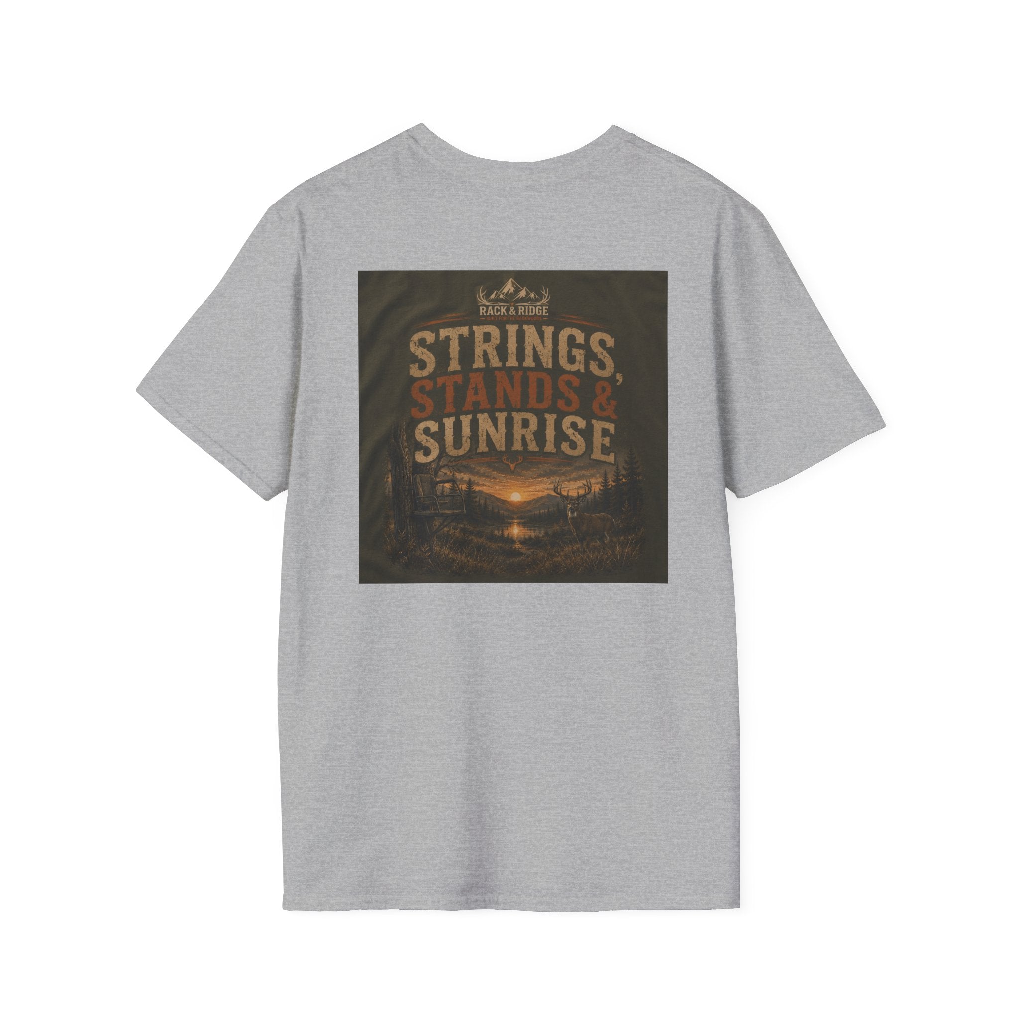 Rack & Ridge | Strings, Stands & Sunrise T-Shirt — Muted Colorway