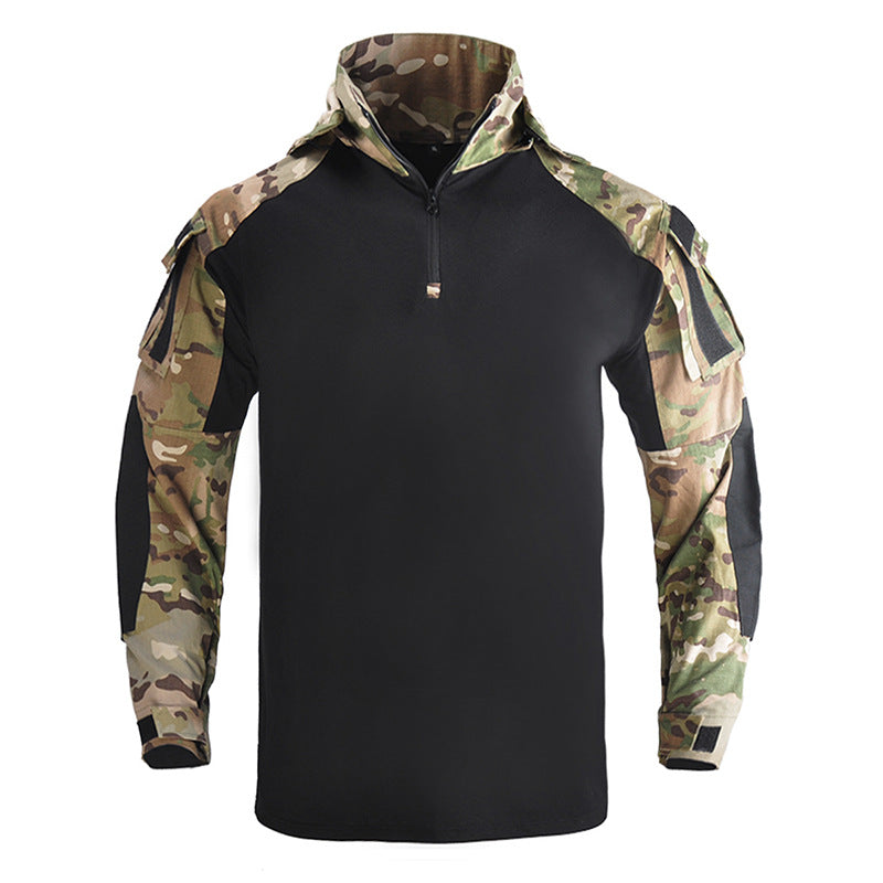 Men's Tactical Combat Shirt – Camo Long Sleeve Frog Suit Top