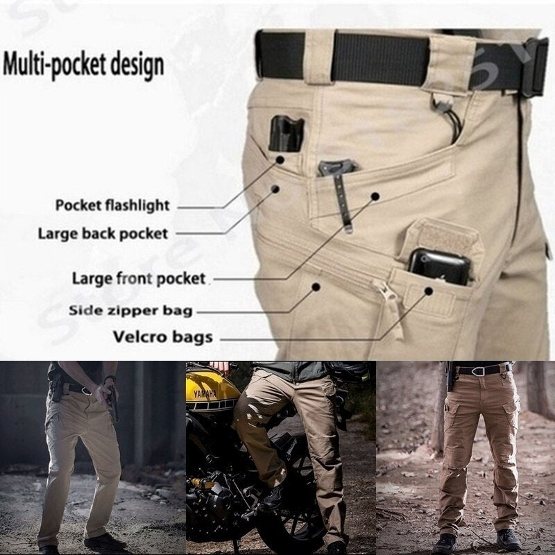 Men's Tactical Hiking Pants – Waterproof, Breathable & Multi-Pocket Cargo Trousers