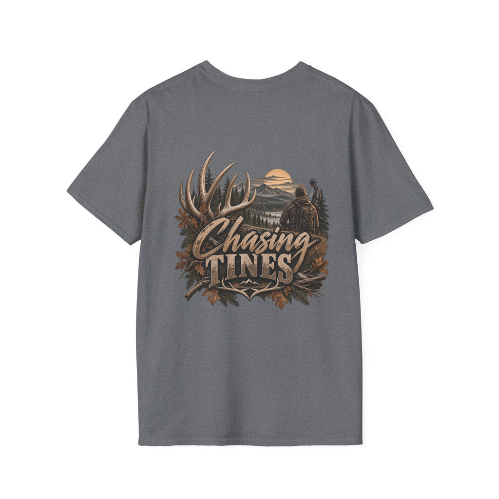 Rack & Ridge Hunting Logo T-Shirt — Outdoorsman Deer Antler Tee