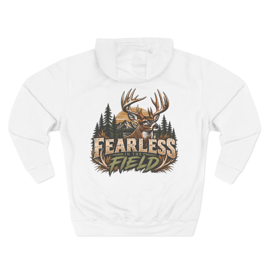 Fearless Field Buck Hoodie — Deer Hunting Graphic Fleece Hoodie